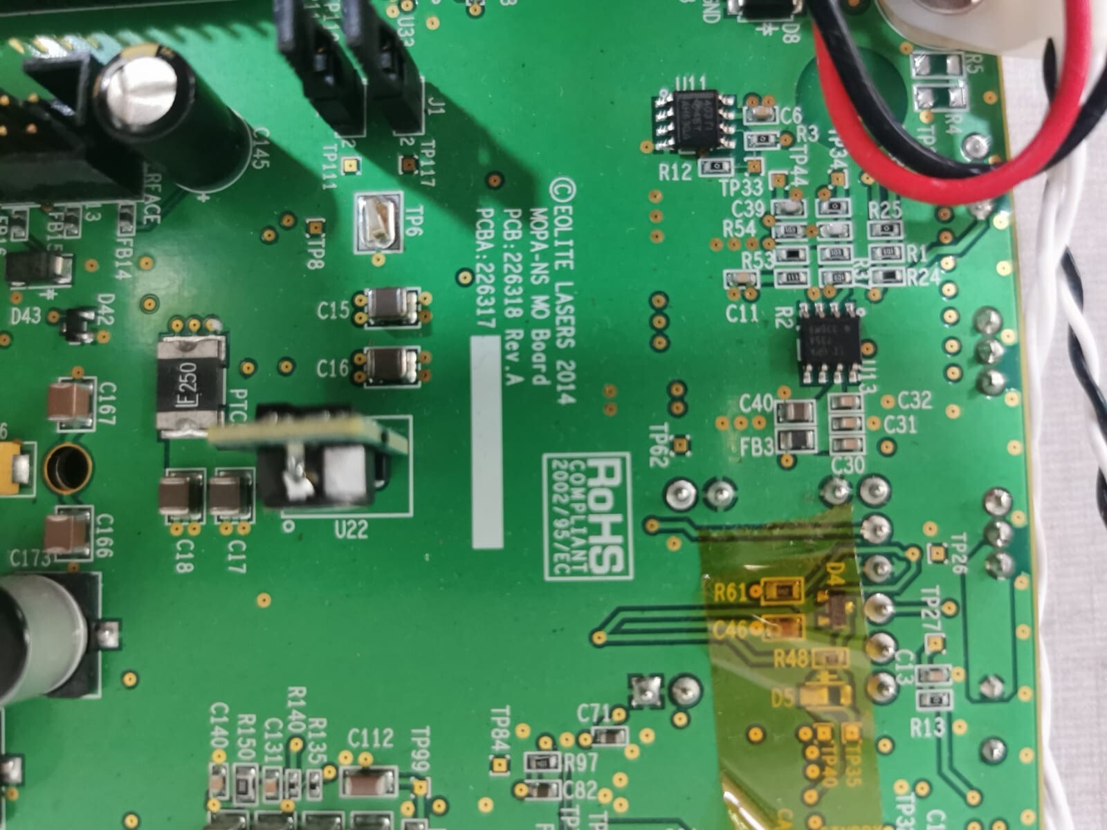EOLITE LASERS PCB:226318 REV.A PCBA:226317 EOLITE LASERS MOPA-NS MO Board PCB:226318 Rev.A PCBA:226317 6