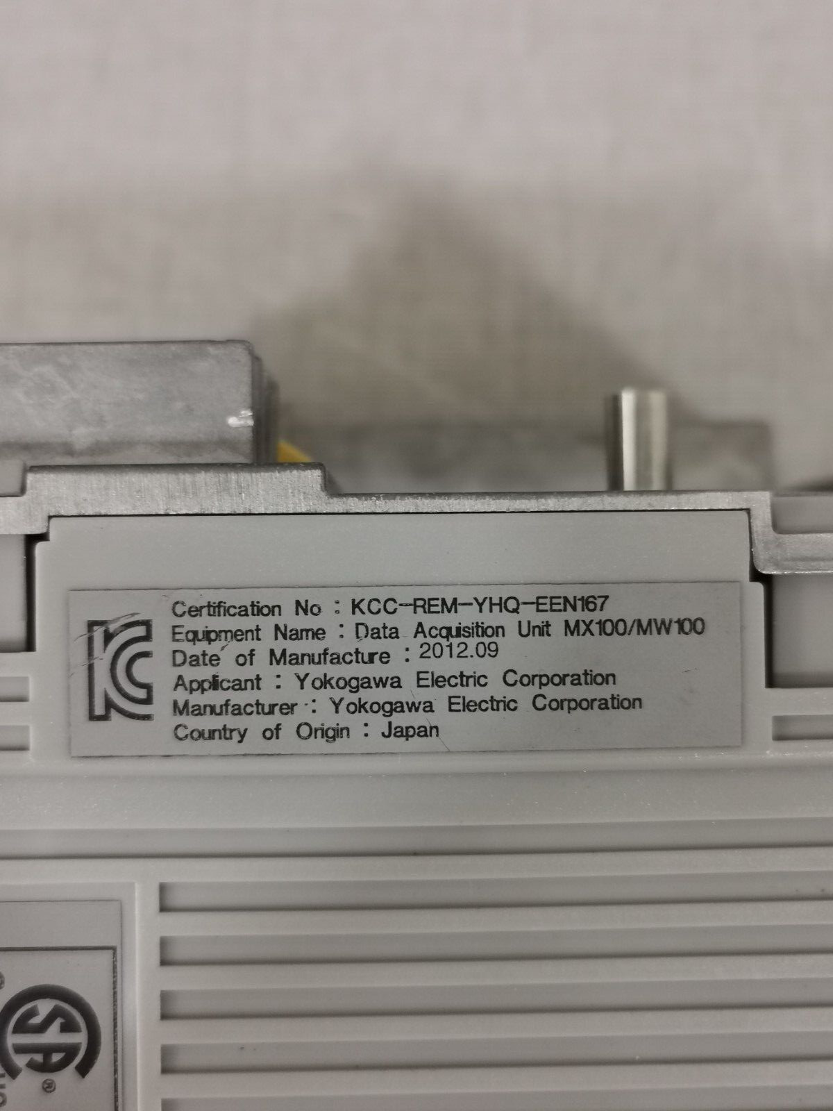 Yokogawa MW100 YOKOGAWA MW100 DATA ACQUISITION UNIT MW100-E-1Q SS3 2