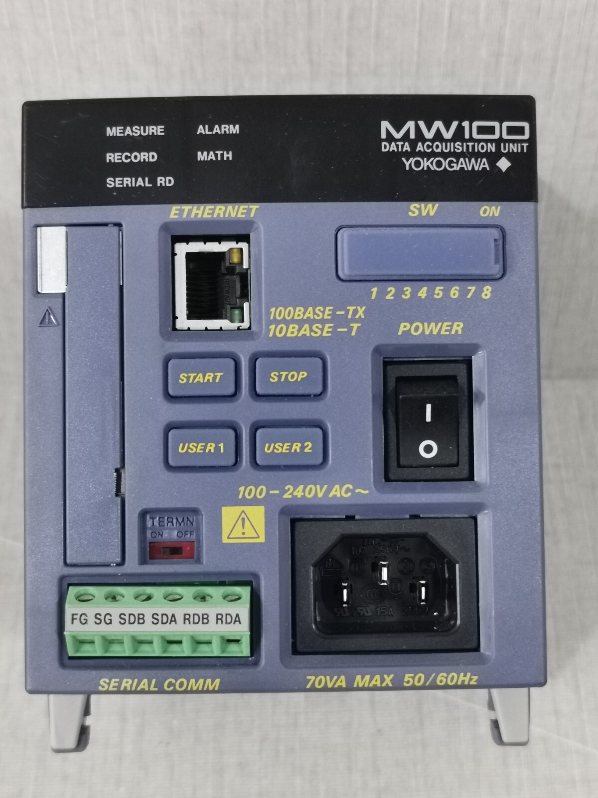 YOKOGAWA MW100 DATA ACQUISITION UNIT MW100-E-1Q SS3