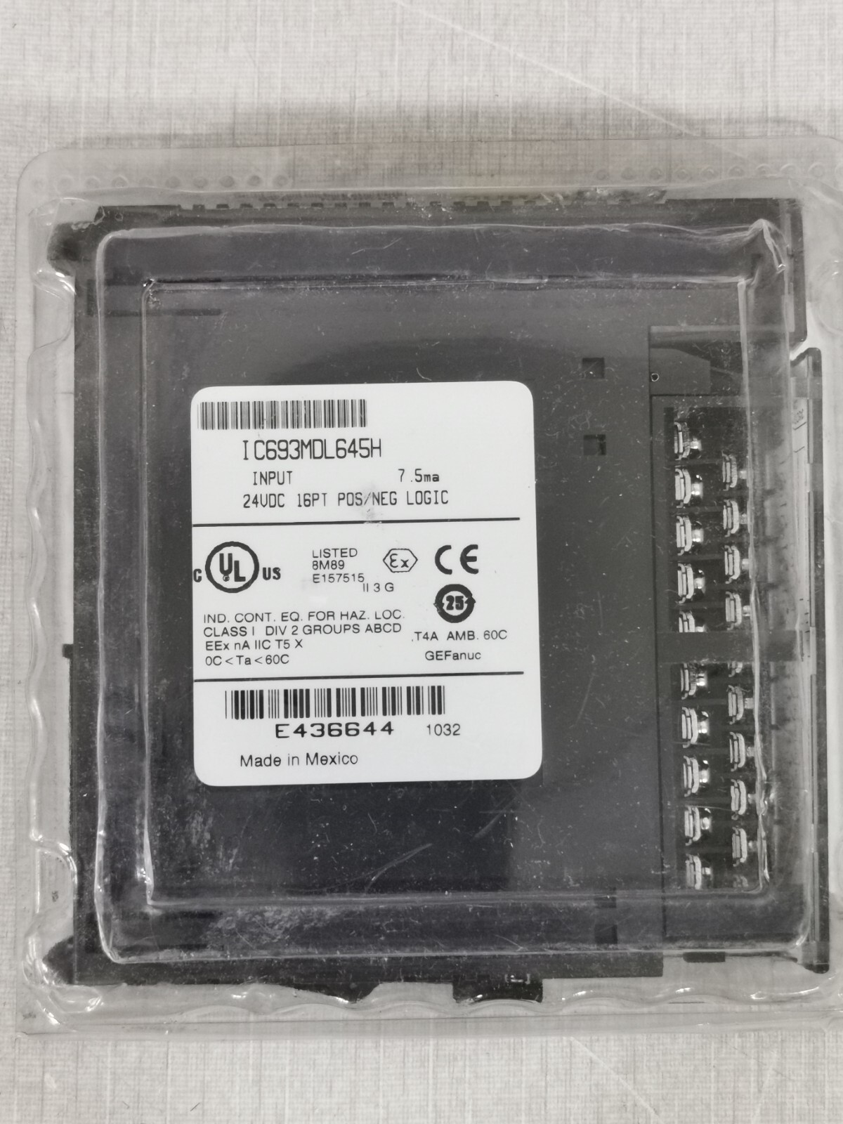 GE Fanuc IC693MDL645H GE FANUC IC693MDL645H INPUT 2