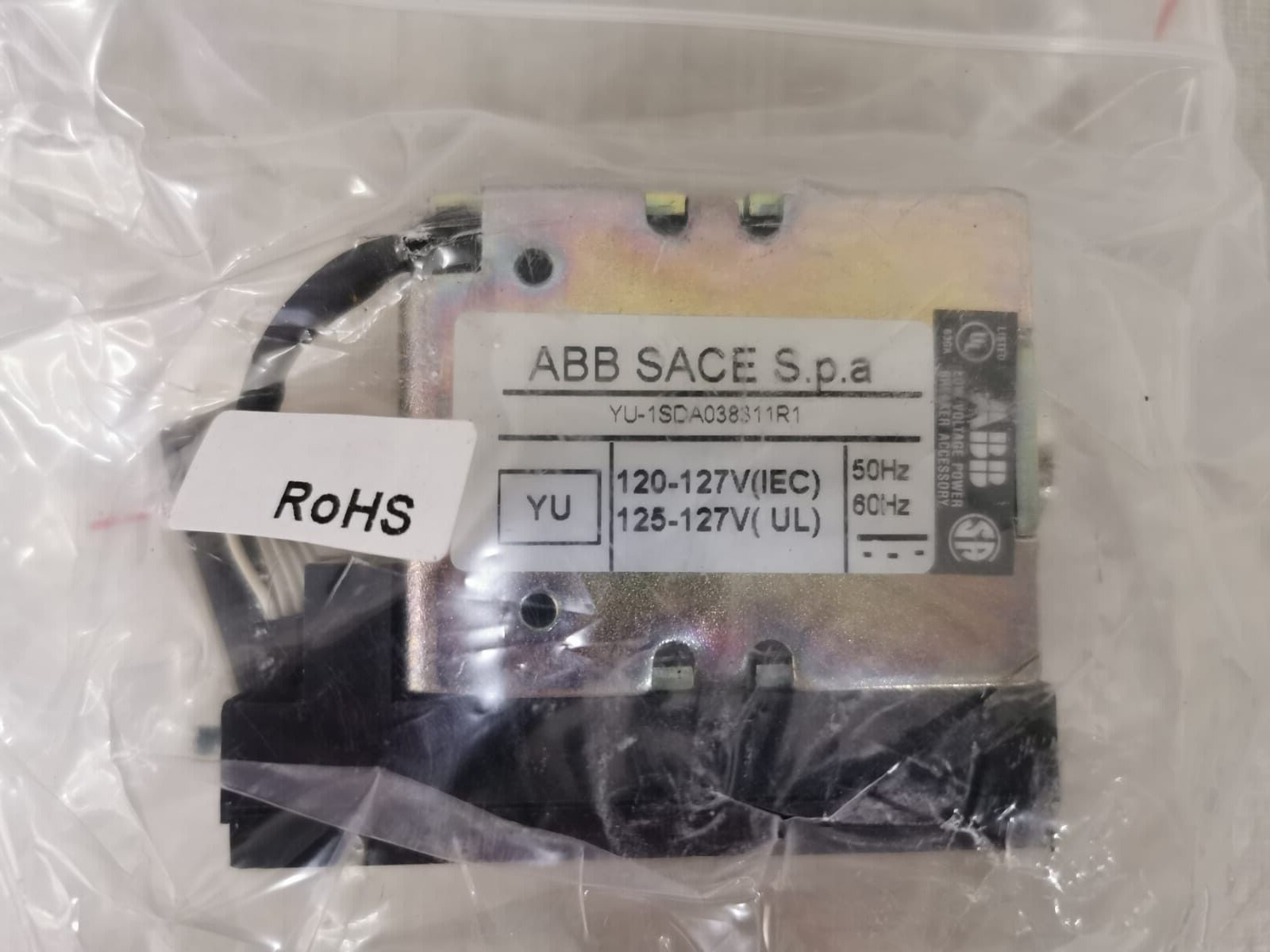 ABB YU-1SDA038311R1 SHUNT UNDERVOLTAGE RELEASE FOR LOW VOLTAGE BREAKER SACE