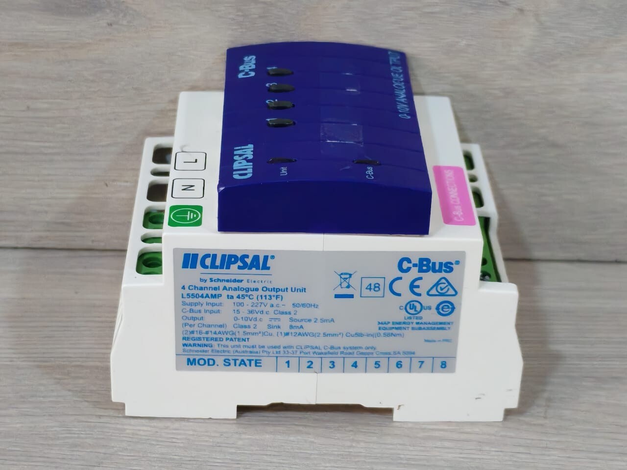 Clipsal L5504AMP L5504AMP Clipsal C-Bus2 4-Channel Analog Output Unit (Mfg. 2020) 4