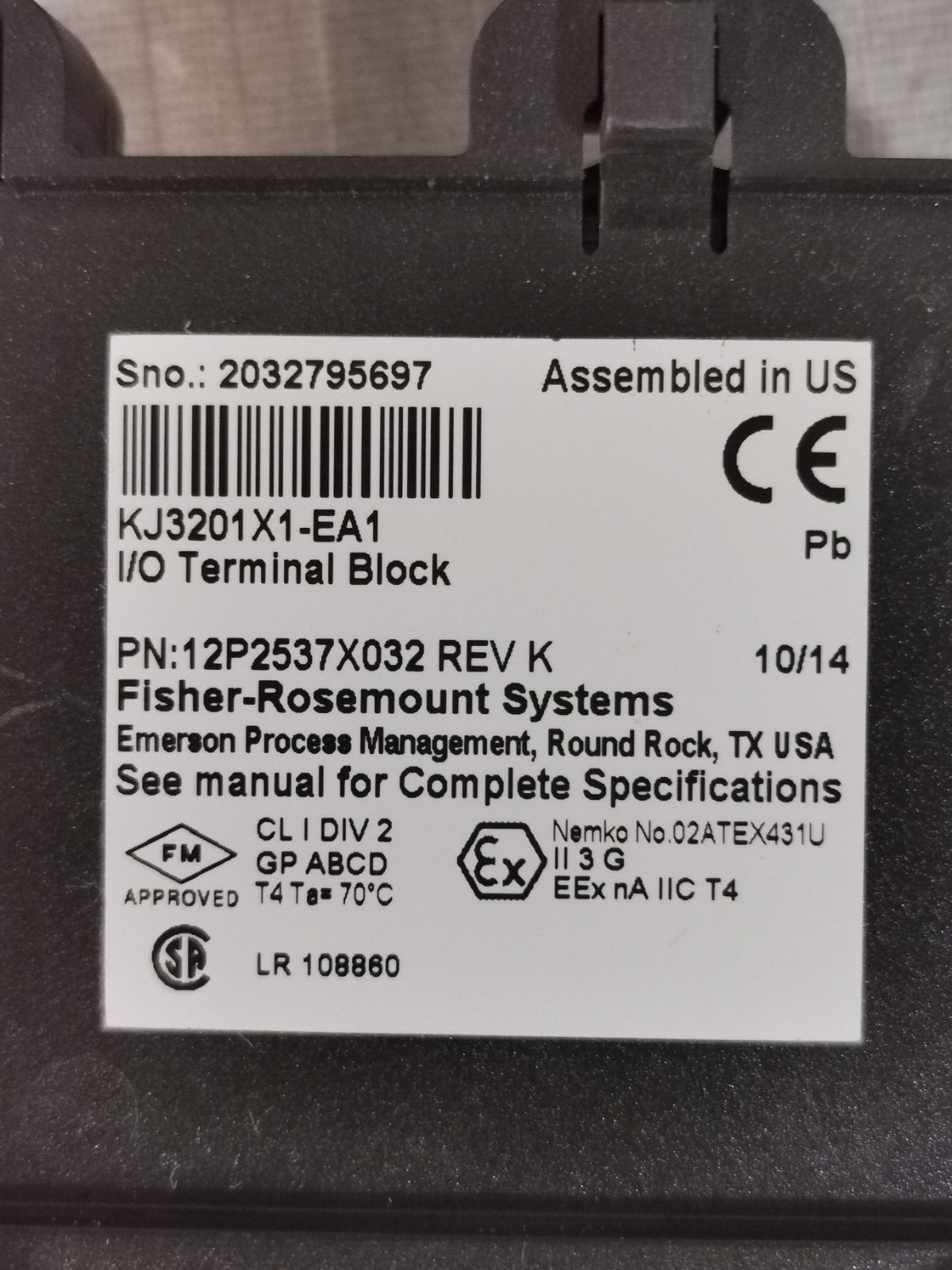 Emerson KJ3202X1-BA1 VE4032S1T2B1 EMERSON DeltaV KJ3202X1-BA1 + KJ3201X1-EA1 8