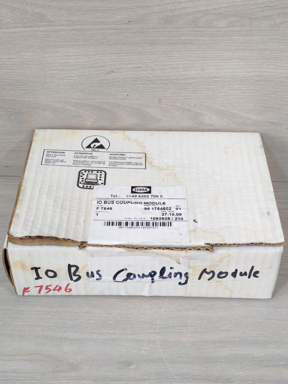 HIMA 98 1754602 REV 01 HIMA F 7546 IO BUS COUPLING MODULE 98 1754602 REV 01 10