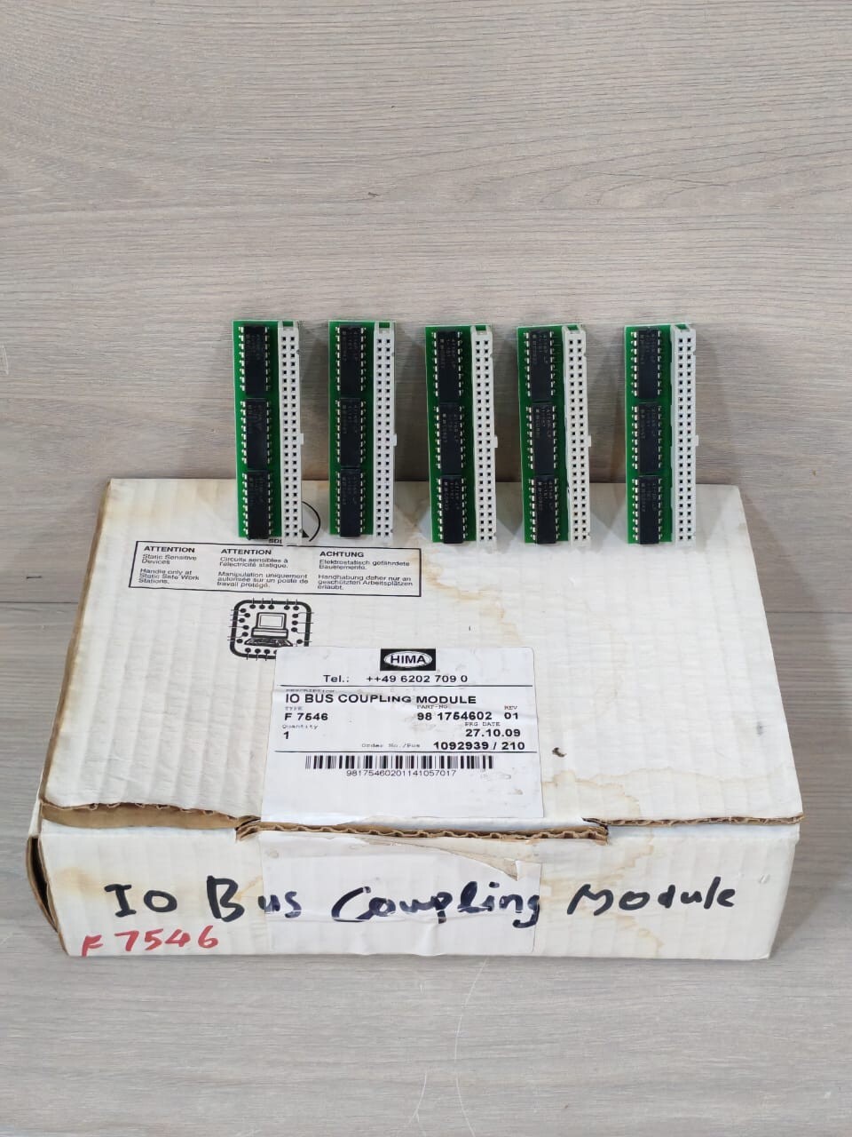 HIMA F 7546 IO BUS COUPLING MODULE 98 1754602 REV 01