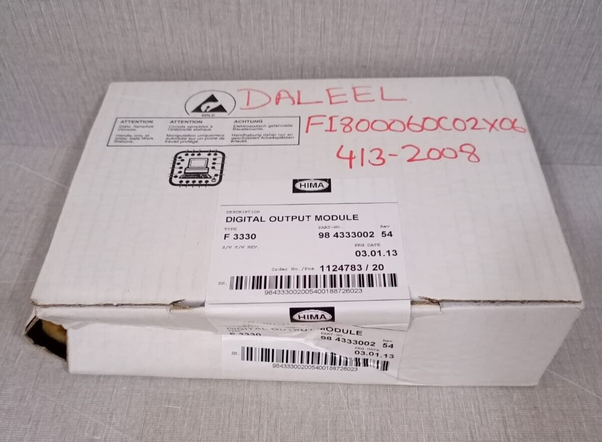 HIMA 98 4333002 REV.54 HIMA F 3330 DIGITAL INPUT MODULE 98 4333002 REV.54 - WITH FILTHY BOX 8