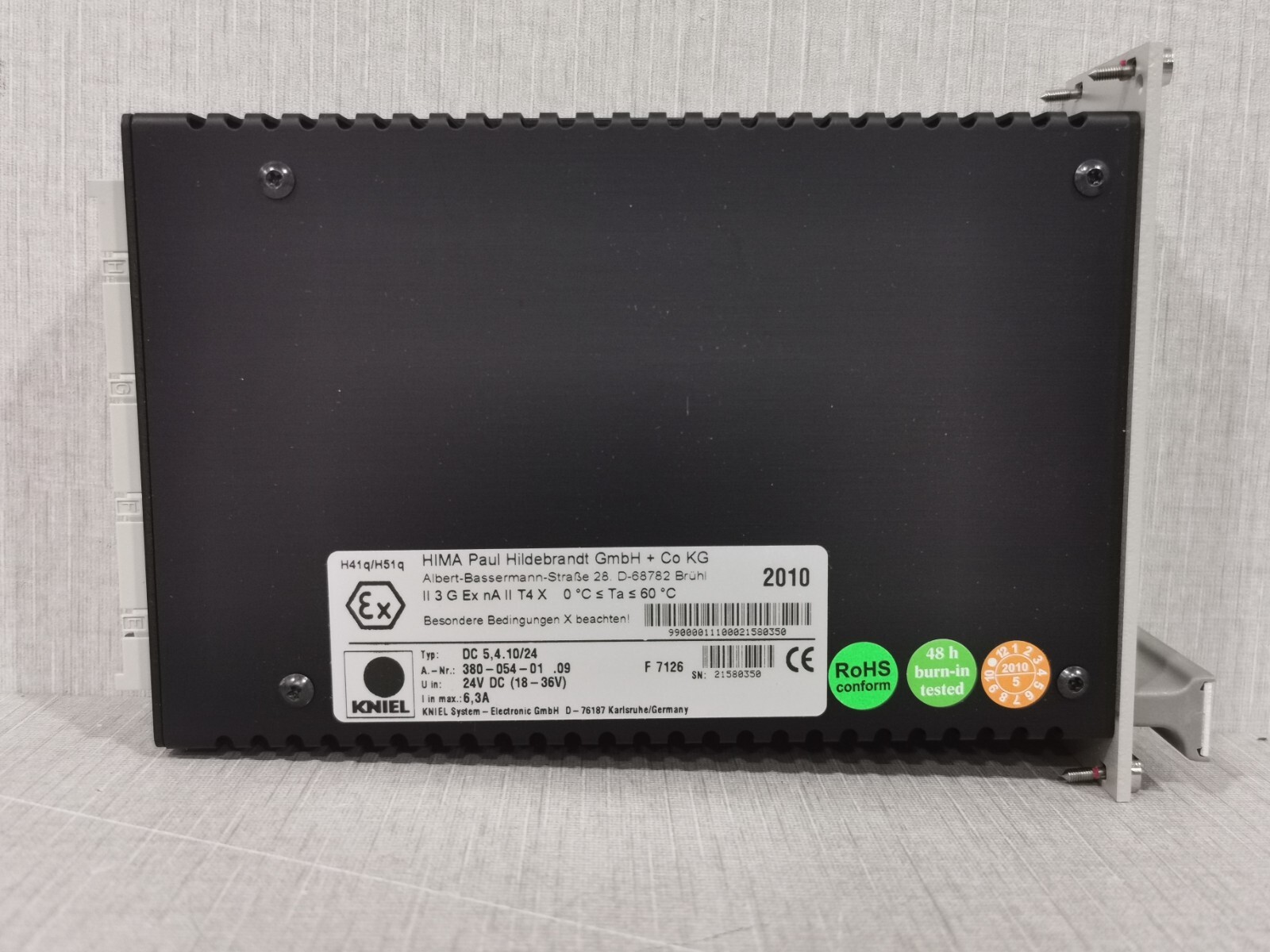 HIMA 99 0000111 REV 00 HIMA F 7126 MODULE 99 0000111 REV 00 24V-/5-,10A- NEW WITH FILTHY BOX 2