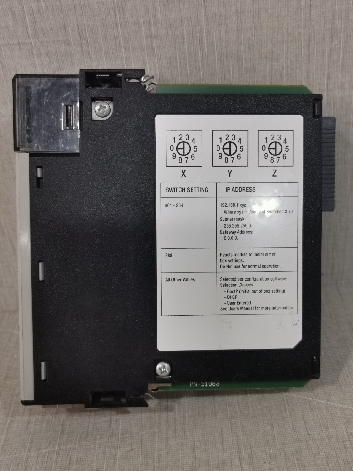 Allen-Bradley PN-27354 F/W REV 1.021 Allen Bradley 1756-RM/A Redundancy Module PN-27354 F/W REV 1.021 4