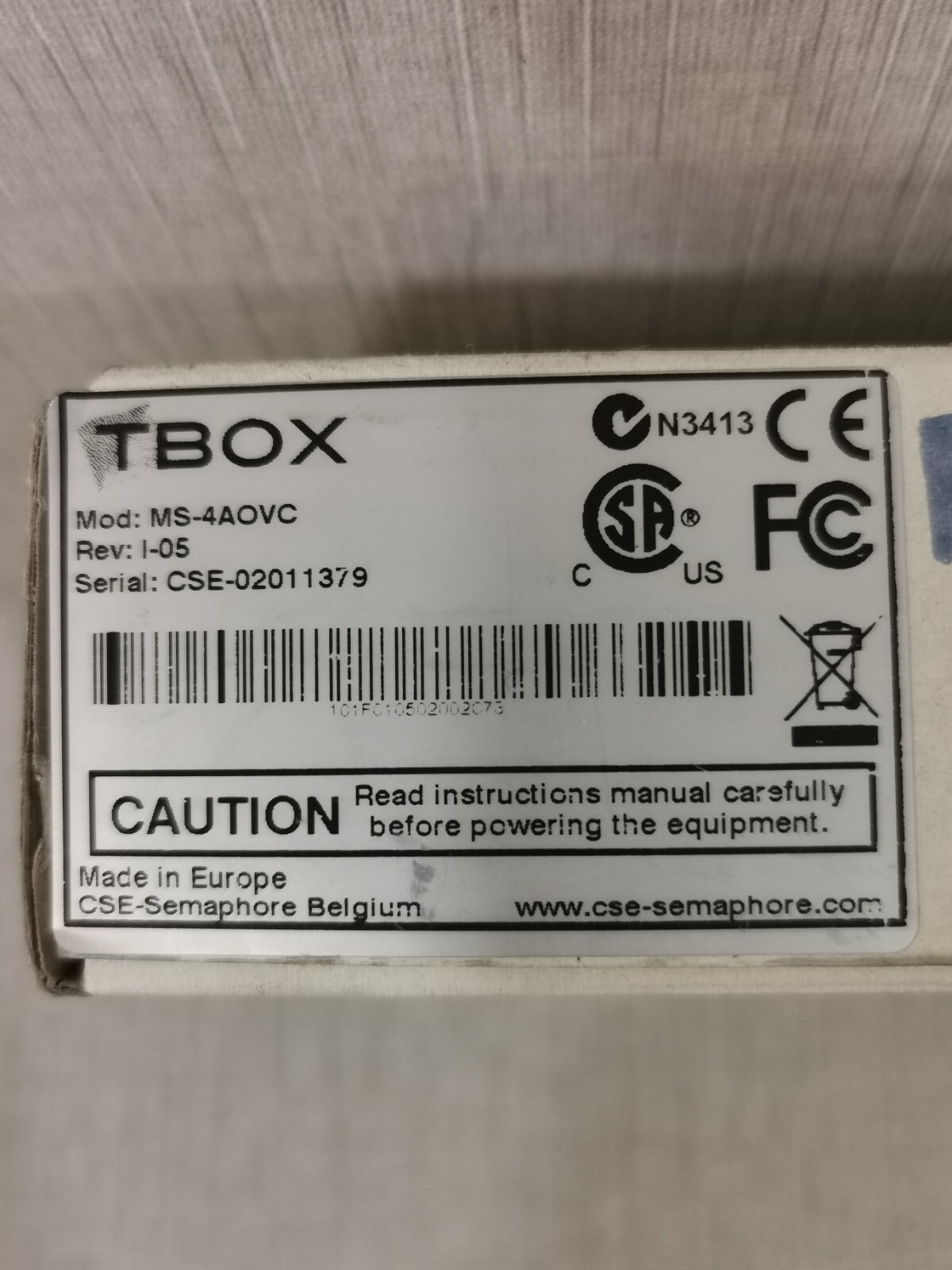 TBOX MS-4AOVC TBOX MS-4AOVC MODULE 7