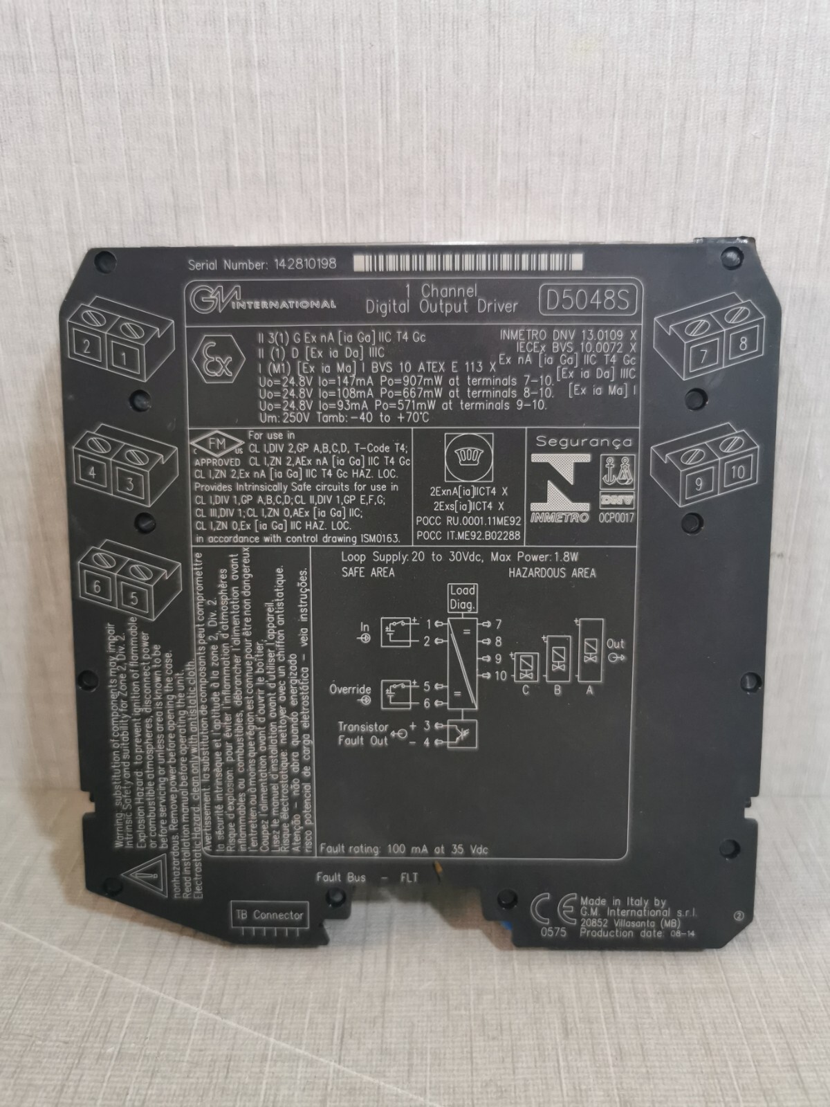GM INTERNATIONAL D5048S GM INTERNATIONAL D5048S 1 CHANNEL DIGITAL OUTPUT DRIVER 2