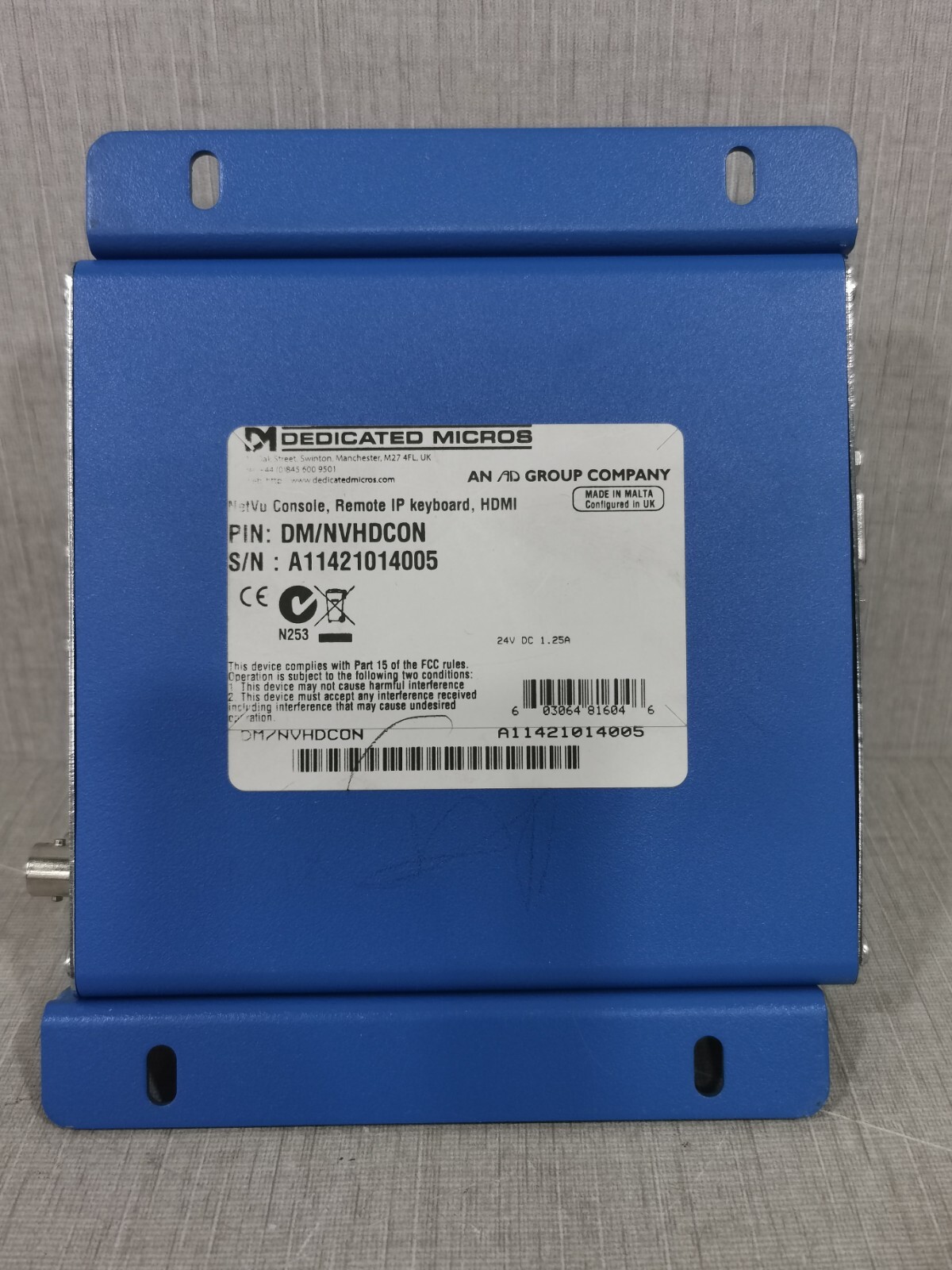 DEDICATED MICROS DM/NVHDCON DEDICATED MICROS DM/NVHDCON 5
