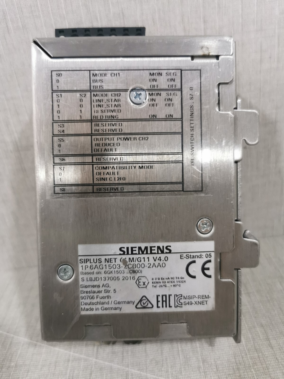 Siemens 6AG1503-2CB00-2AA0 SIEMENS SIPLUS NET OLM/G11 V4.0 PROFIBUS 6AG1503-2CB00-2AA0 2