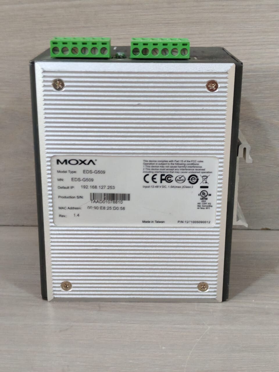 moxa EDS-G509 REV.1.4 MOXA EDS-G509 REV.1.4 GIGABIT ETHERDEVICE SWITCH- W/O ORIGINAL BOX 6