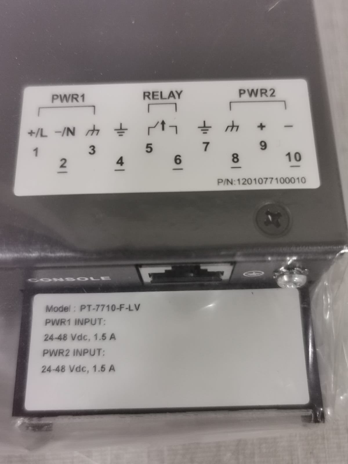 Moxa PT-7710-F-LV MOXA PT-7710-F-LV REV.1.2.1 MODULAR SWITCH 8