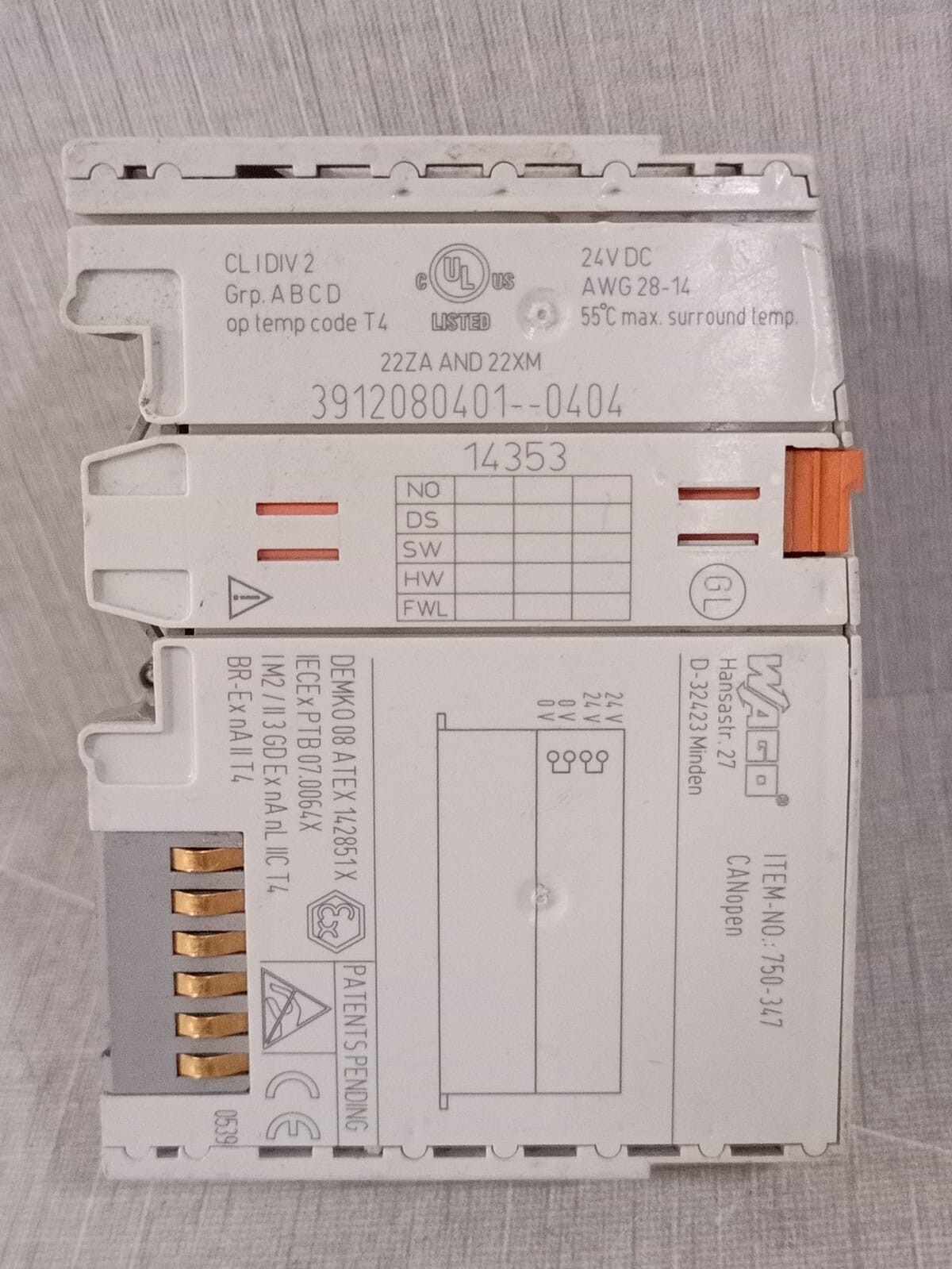 WAGO 750-347 Wago 750-347 Module 4