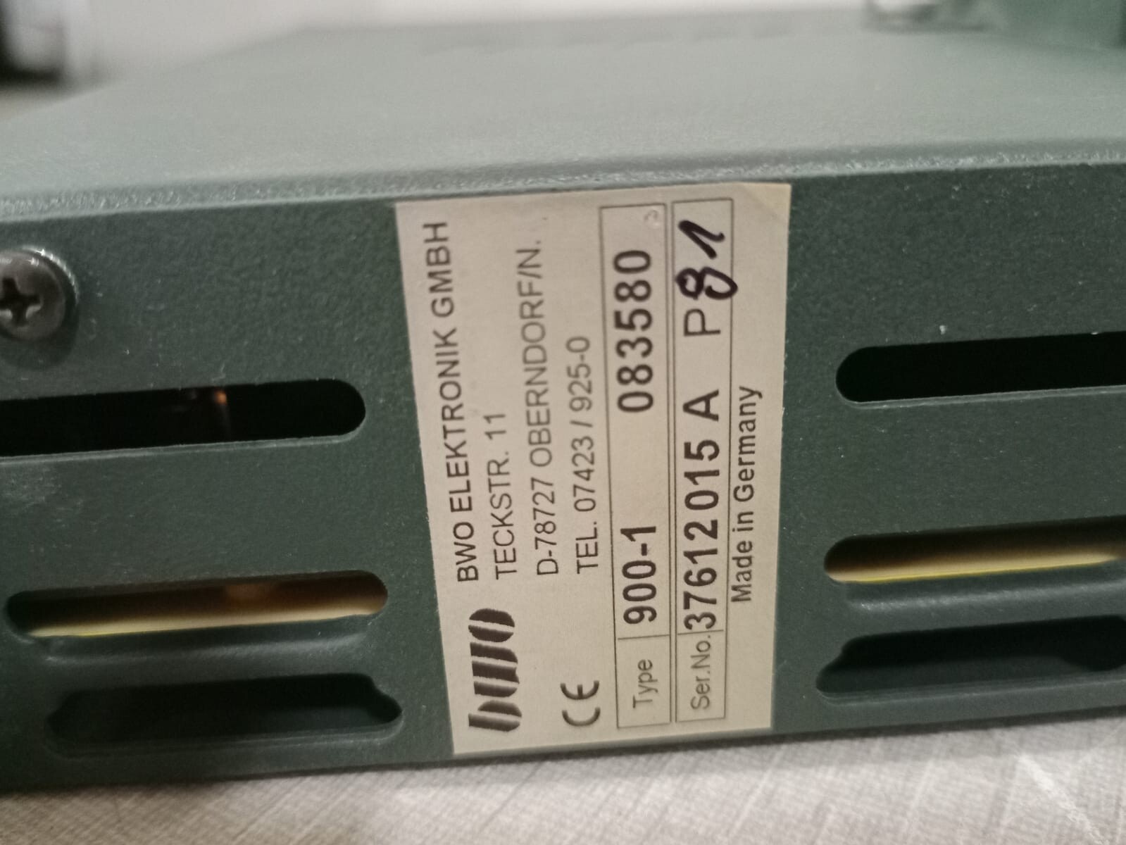BWO Electronics 900-1 083580 BWO ELECTRONICS CAN 084489 TYPE 900-1 083580 5