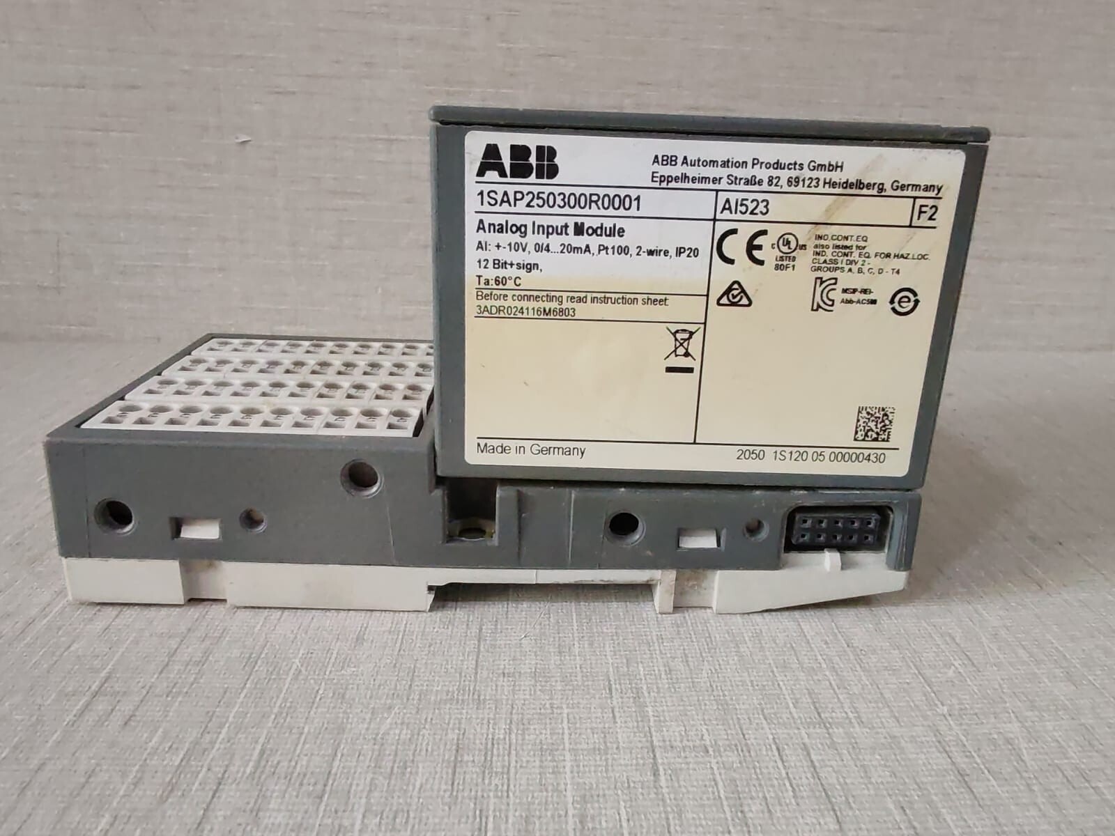 ABB 1SAP250300R0001 ABB AI523 Analog Input Module 1SAP250300R0001 7