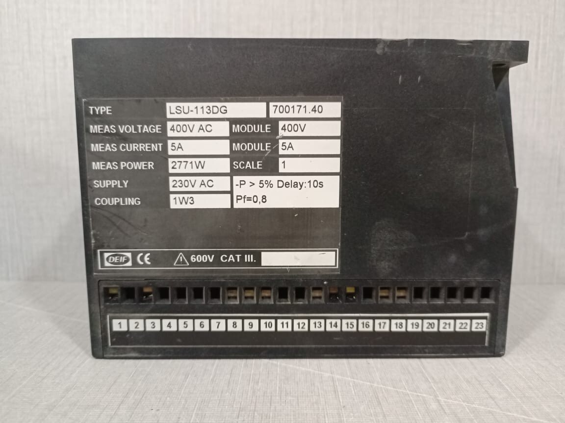 DEIF 700171.40 DEIF LSU-113DG 700171.40 LOAD SHARING UNIT 400VAC 5A 2