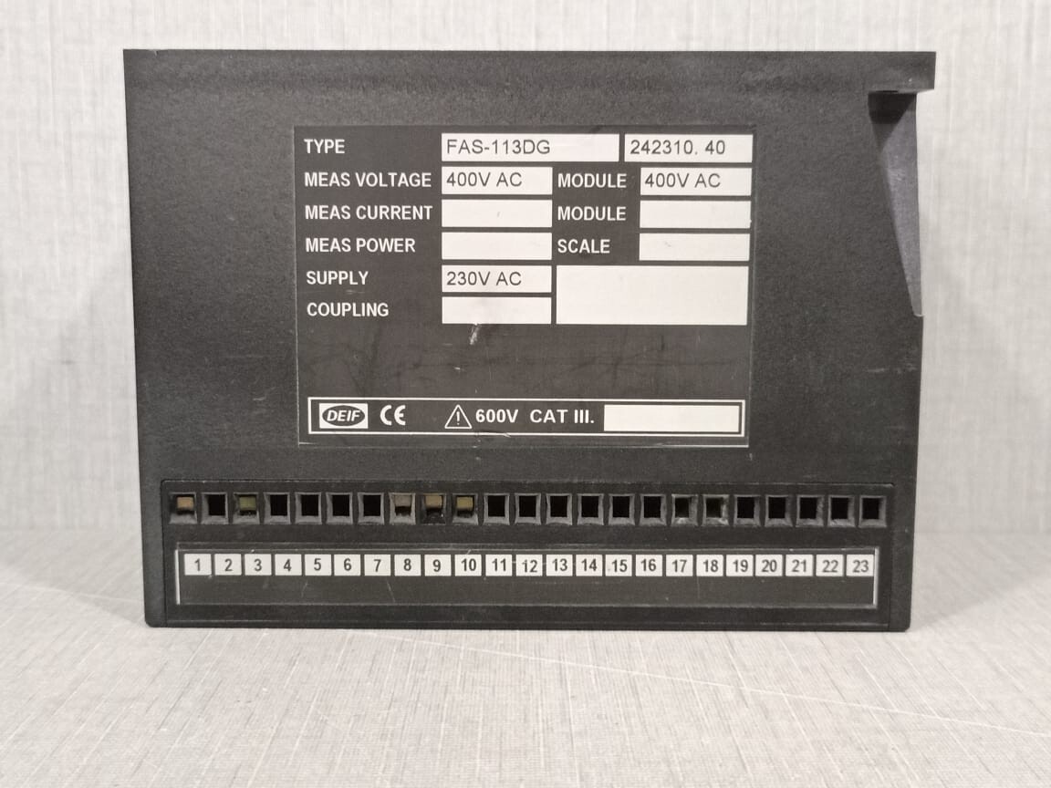 DEIF 242310.40 DEIF FAS-113DG 242310.40 Controller Synchronizer 230VAC 400V 2