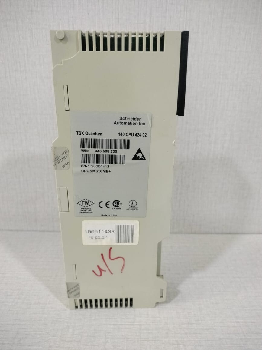 Schneider Electric 140 CPU 424 02 Schneider TSX Quantum 140 CPU 424 02 Quantum Controller -W/O COVER & BROKEN CASE 6