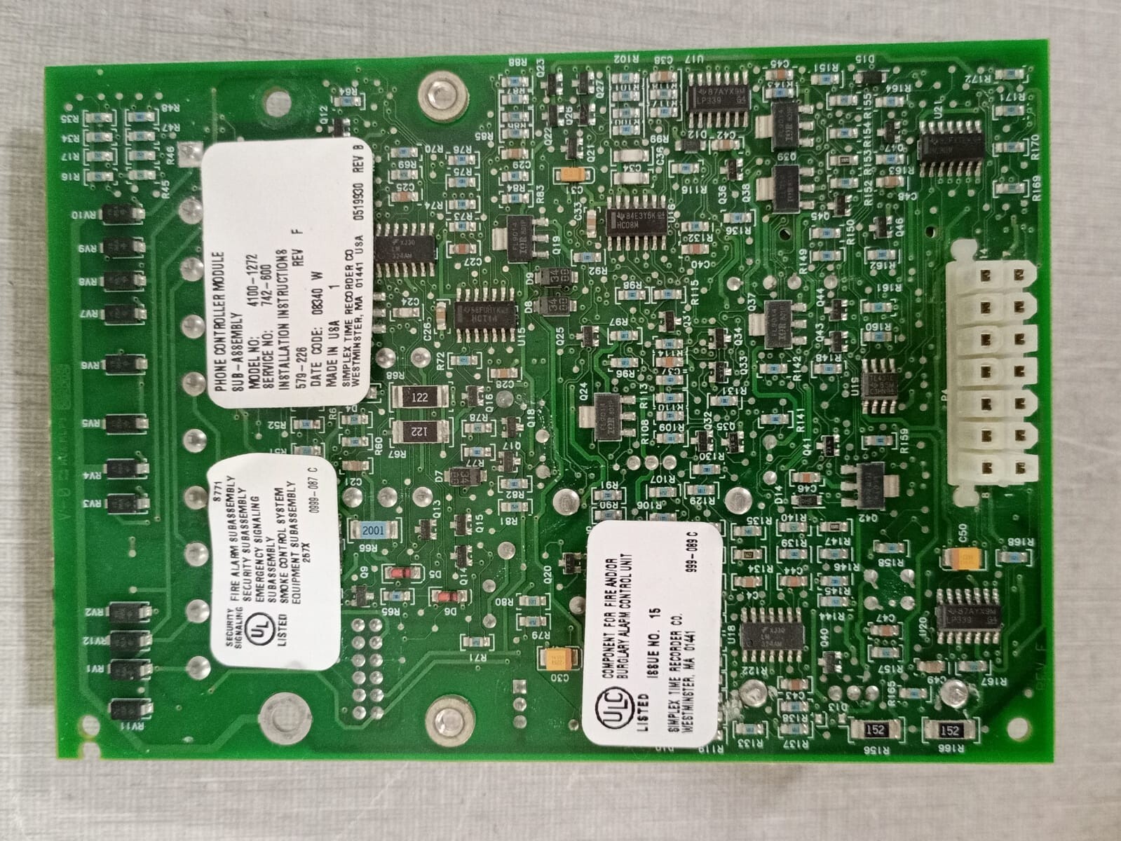 SIMPLEX 0566127 Rev. K SIMPLEX 4100-1272 Circuit Board 0566127 Rev. K 4