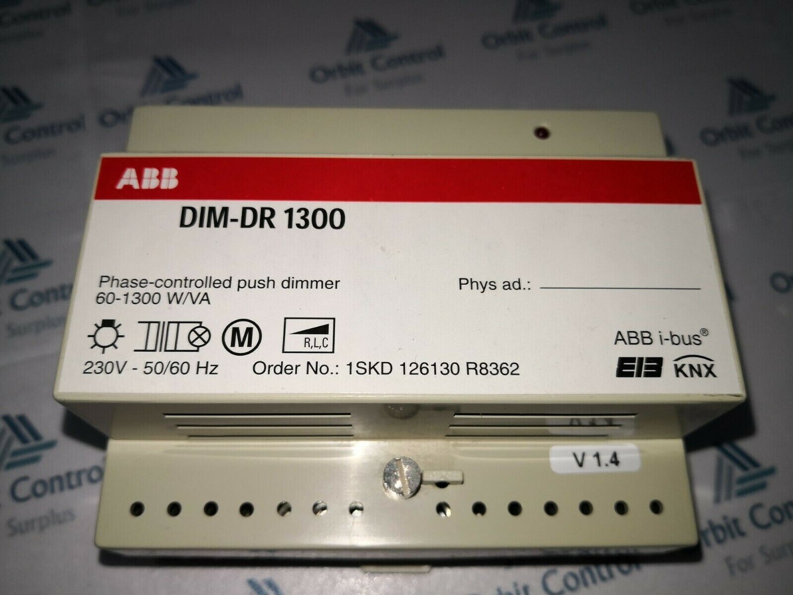 ABB I-Bus DIM-DR 1300 Phase-Controlled Push Dimmer DIMDR1300