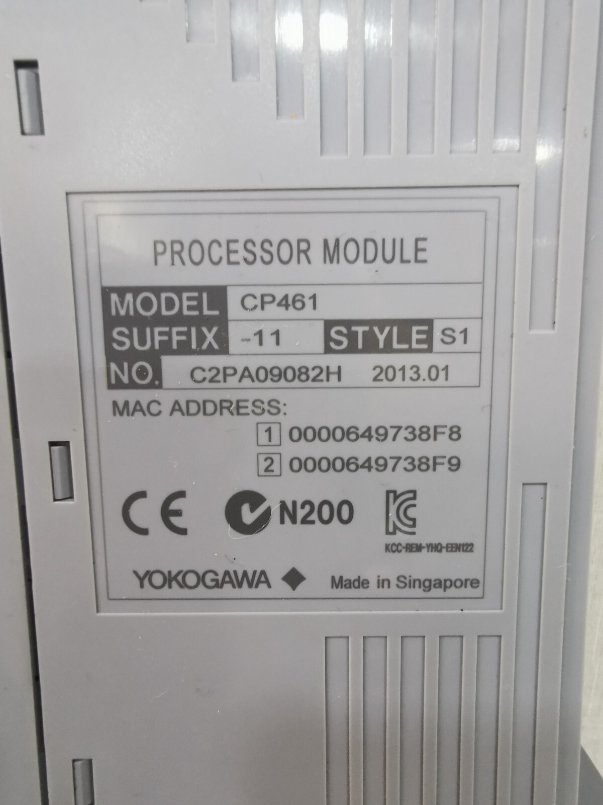 Yokogawa CP461-11 YOKOGAWA CP461 PROCESSOR MODULE CP461-11 S1 2