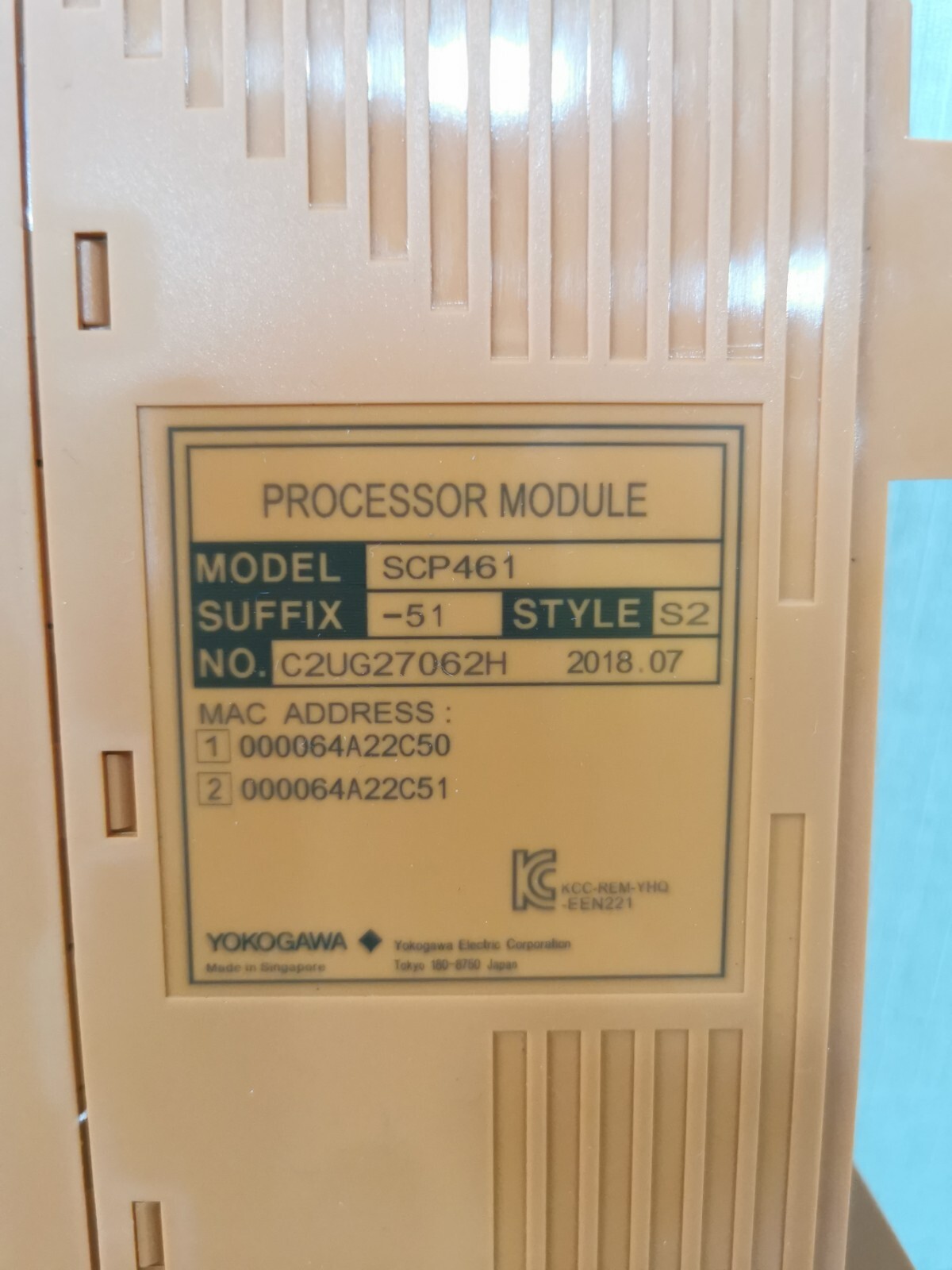 Yokogawa SCP461-51-S2 YOKOGAWA SCP461 PROCESSOR MODULE SCP461-51-S2 3