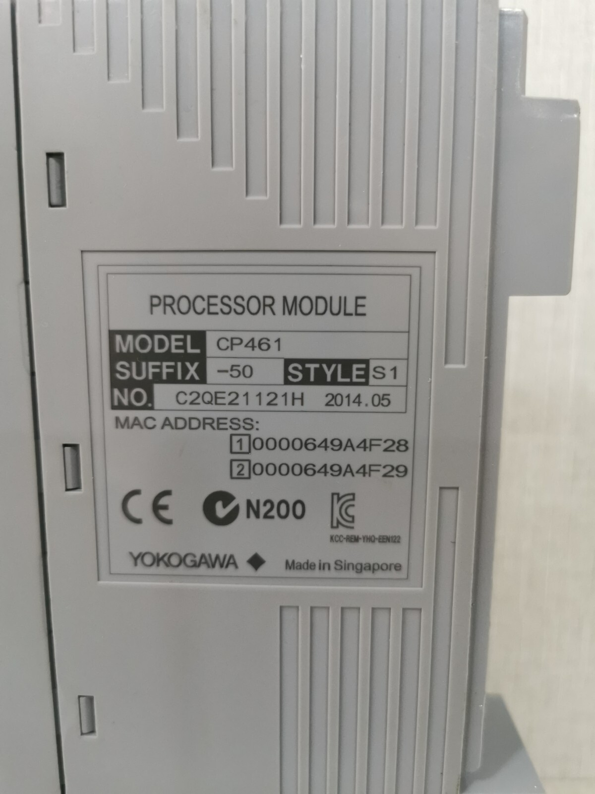 Yokogawa CP461-50-S1 YOKOGAWA CP461 PROCESSOR MODULE CP461-50-S1 2