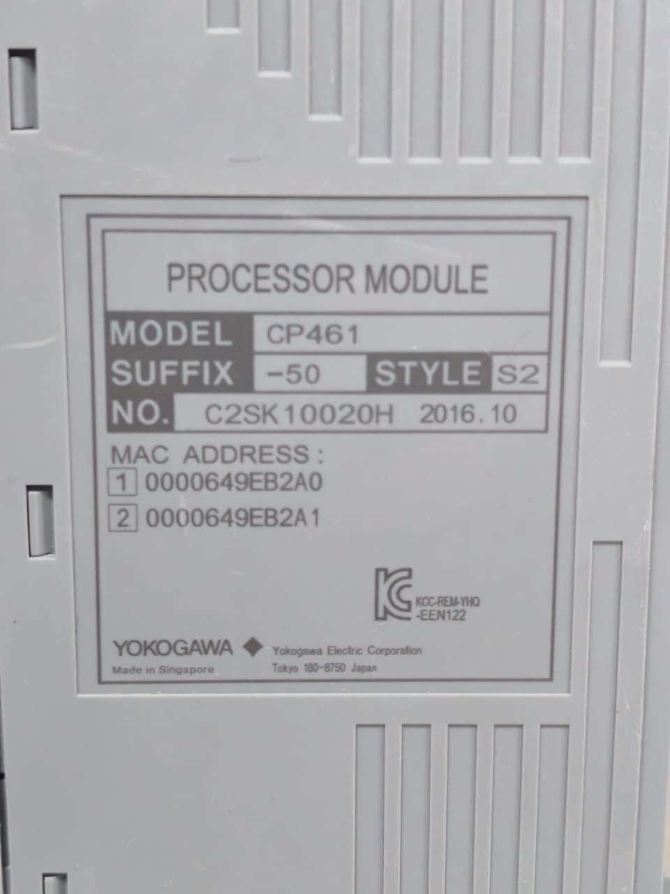 Yokogawa CP461-50 YOKOGAWA CP461 / CP461-50 S2 PROCESSOR MODULE 7