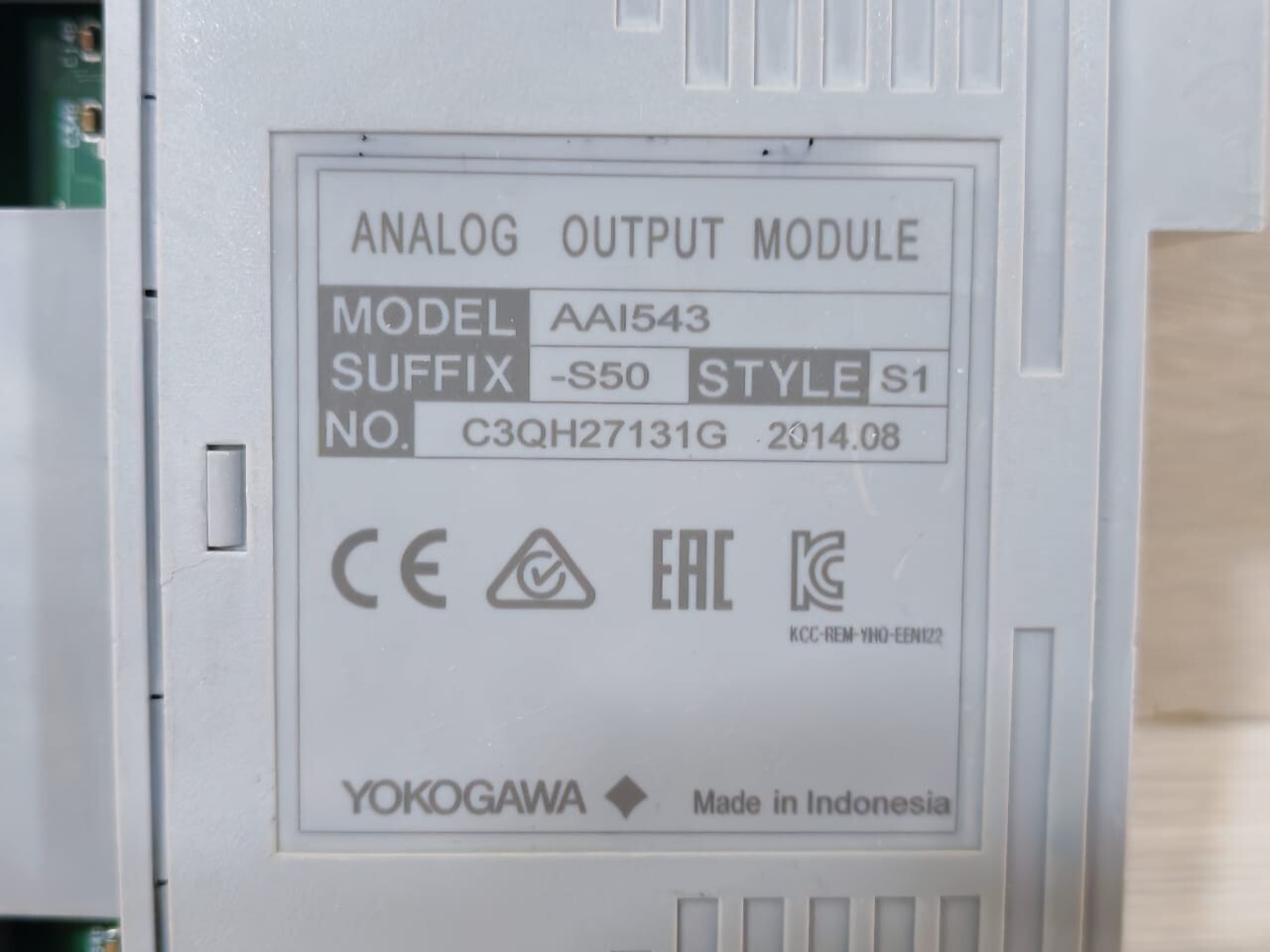 Yokogawa AAI543-S50 S1 YOKOGAWA AAI543 ANALOG OUTPUT MODULE AAI543-S50 S1 3