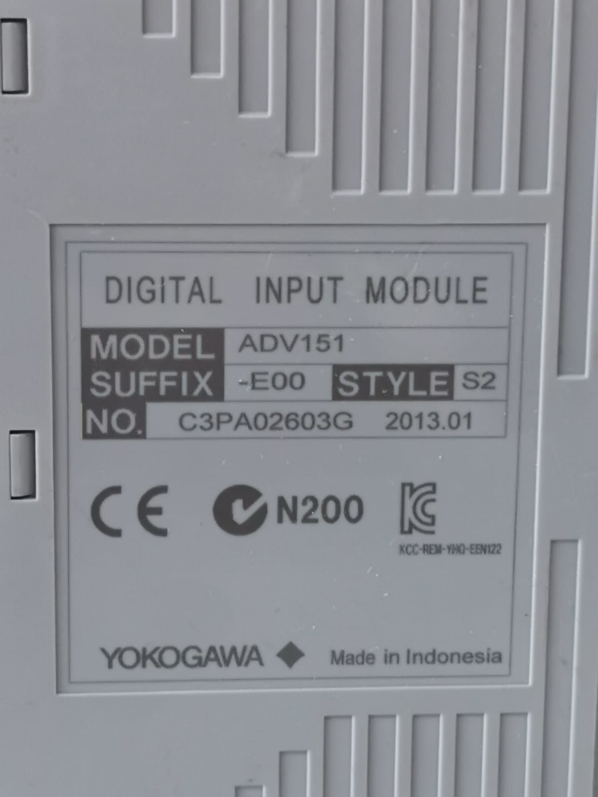 Yokogawa ADV151-E00-S2 YOKOGAWA ADV151-E00-S2 DIGITAL INPUT MODULE 3