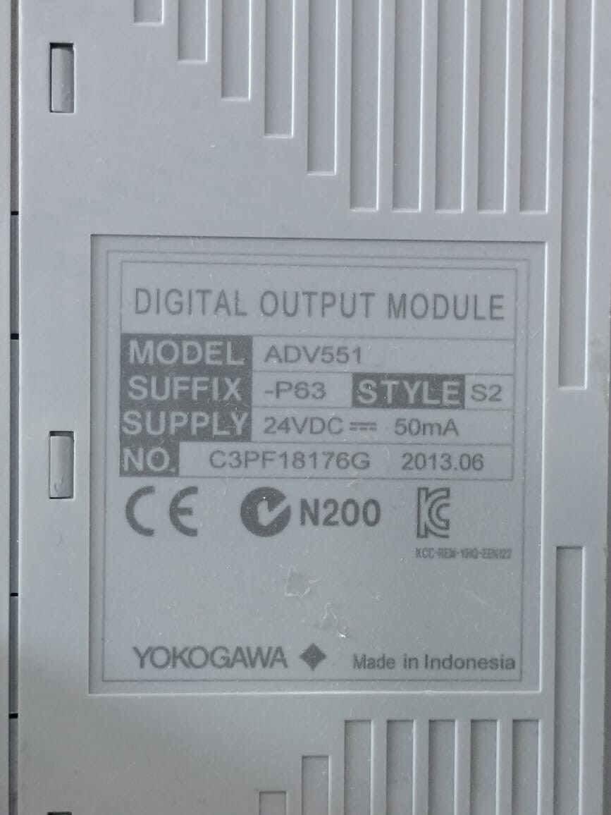 Yokogawa ADV551-P63 S2 YOKOGAWA ADV551 DIGITAL OUTPUT MODULE ADV551-P63 S2 3