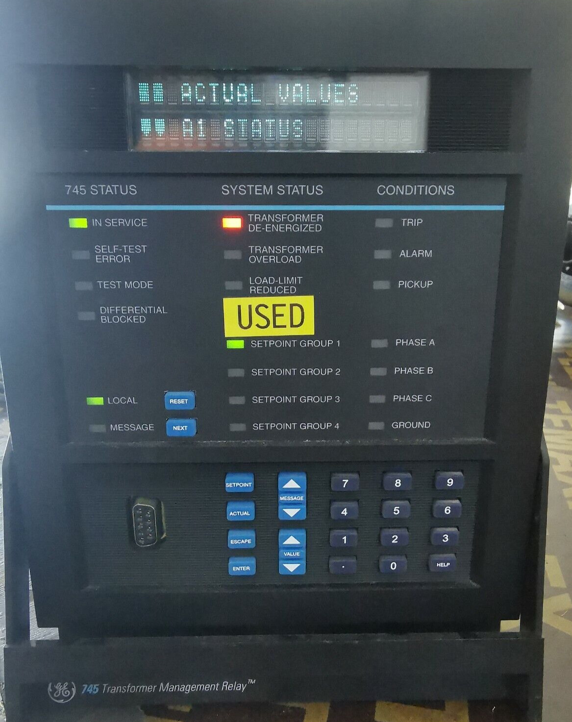 GE 745W3P5G5HIAR GE SR745 745W3P5G5HIAR TRANSFORMER RELAY 2