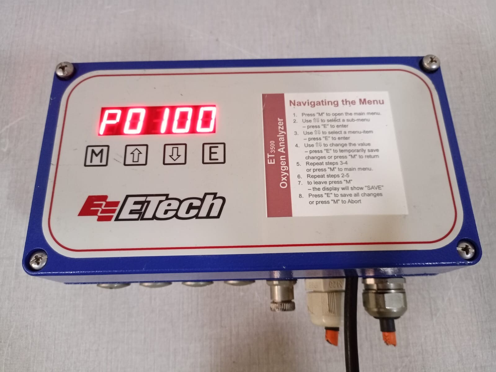 ETech SBS 3500 Oxygen Analyzer 01111