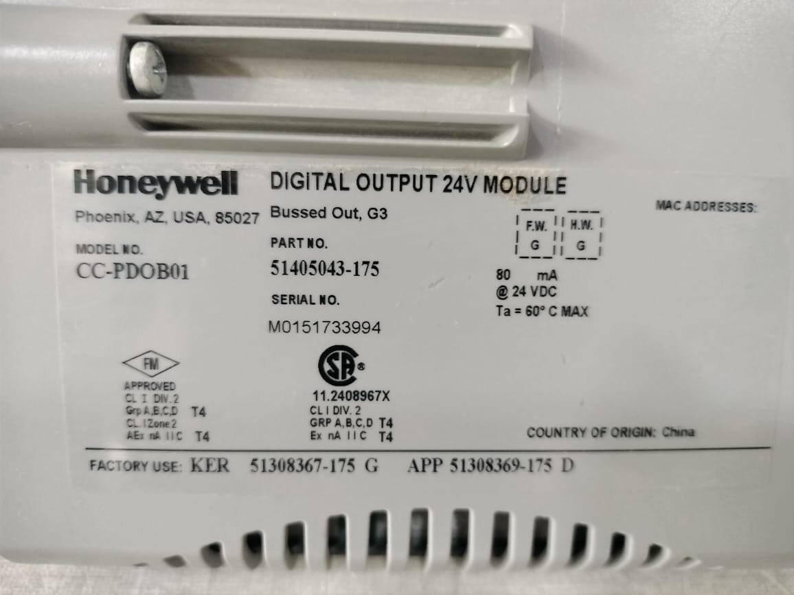Honeywell 51405043-175 Honeywell CC-PDOB01 DIGITAL OUTPUT 24V MODULE 51405043-175 5