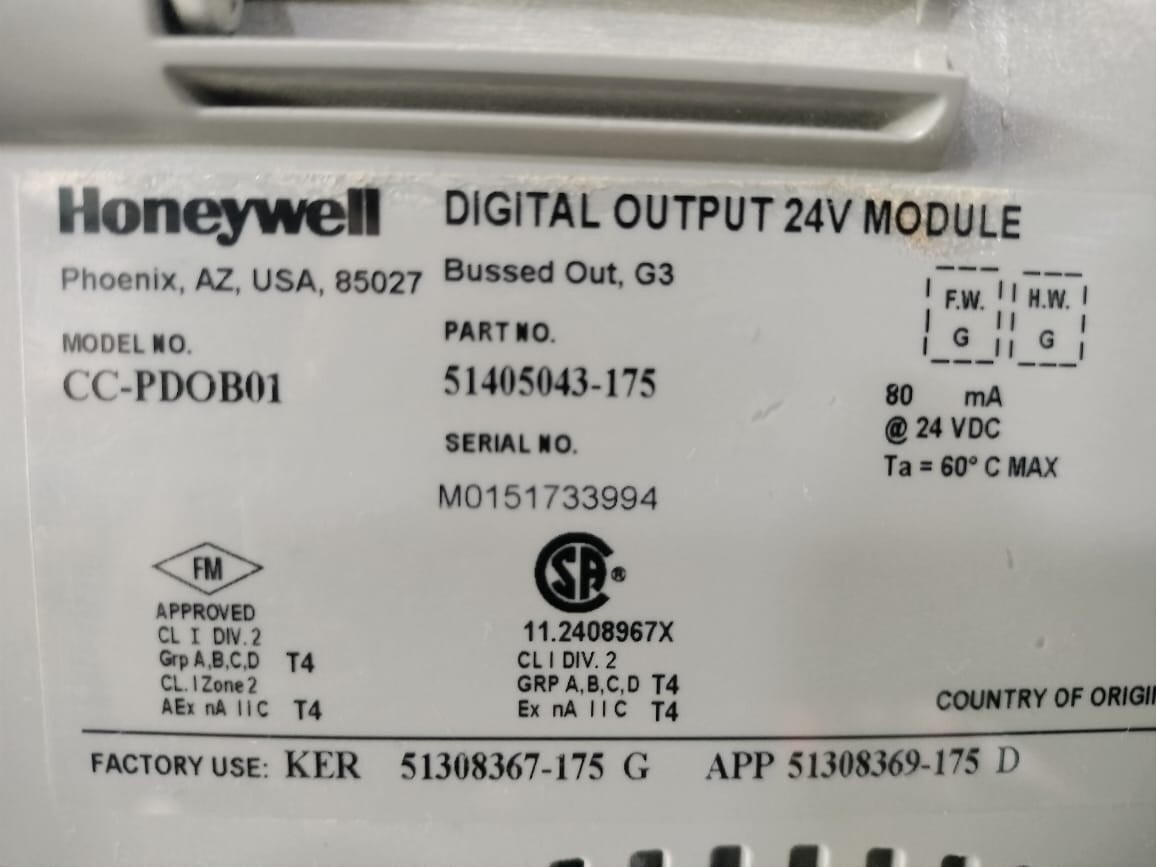 Honeywell 51405043-175 Honeywell CC-PDOB01 DIGITAL OUTPUT 24V MODULE 51405043-175 7