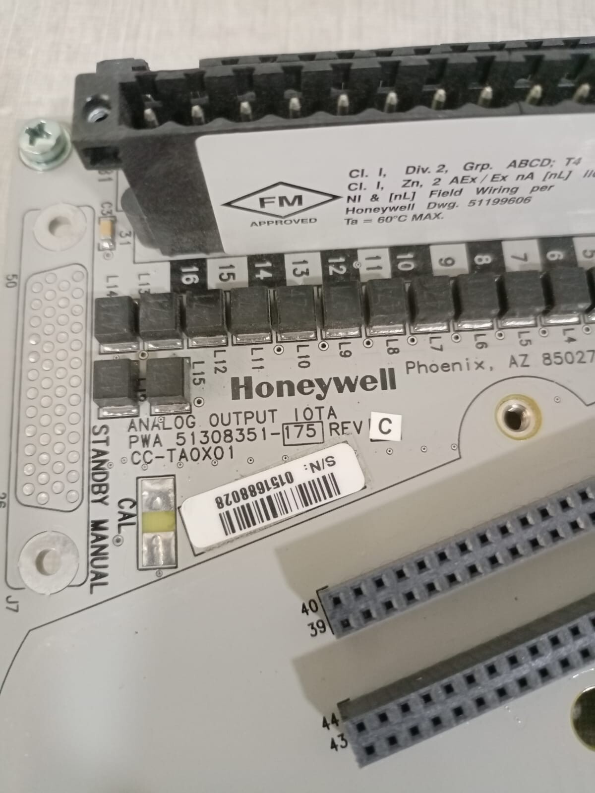Honeywell 51405043-175 Honeywell CC-TA0X01 ANALOG OUTPUT 51308351-175 2