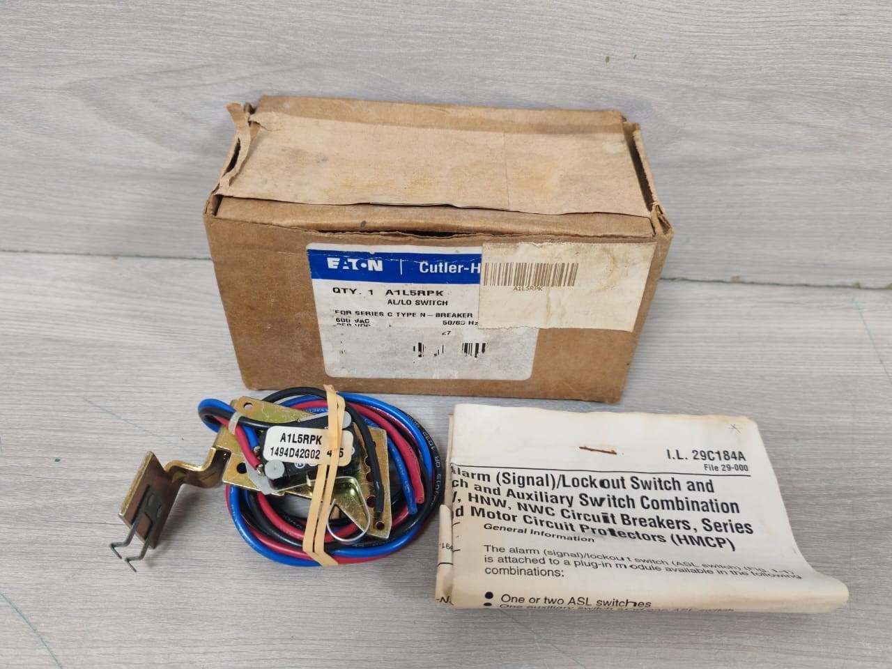 Eaton A1L5RPK Auxilliary Switch 1494D42G02