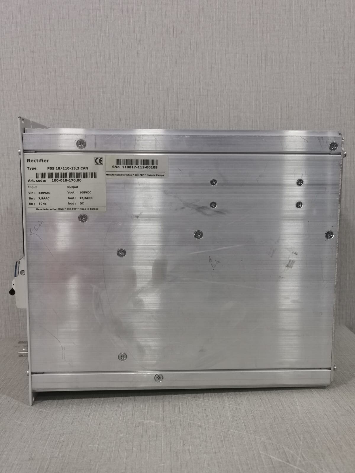 Rectifier 100-018-170.00 Rectifier PSS 18/110-13,3 CAN 100-018-170.00 ‏ 4