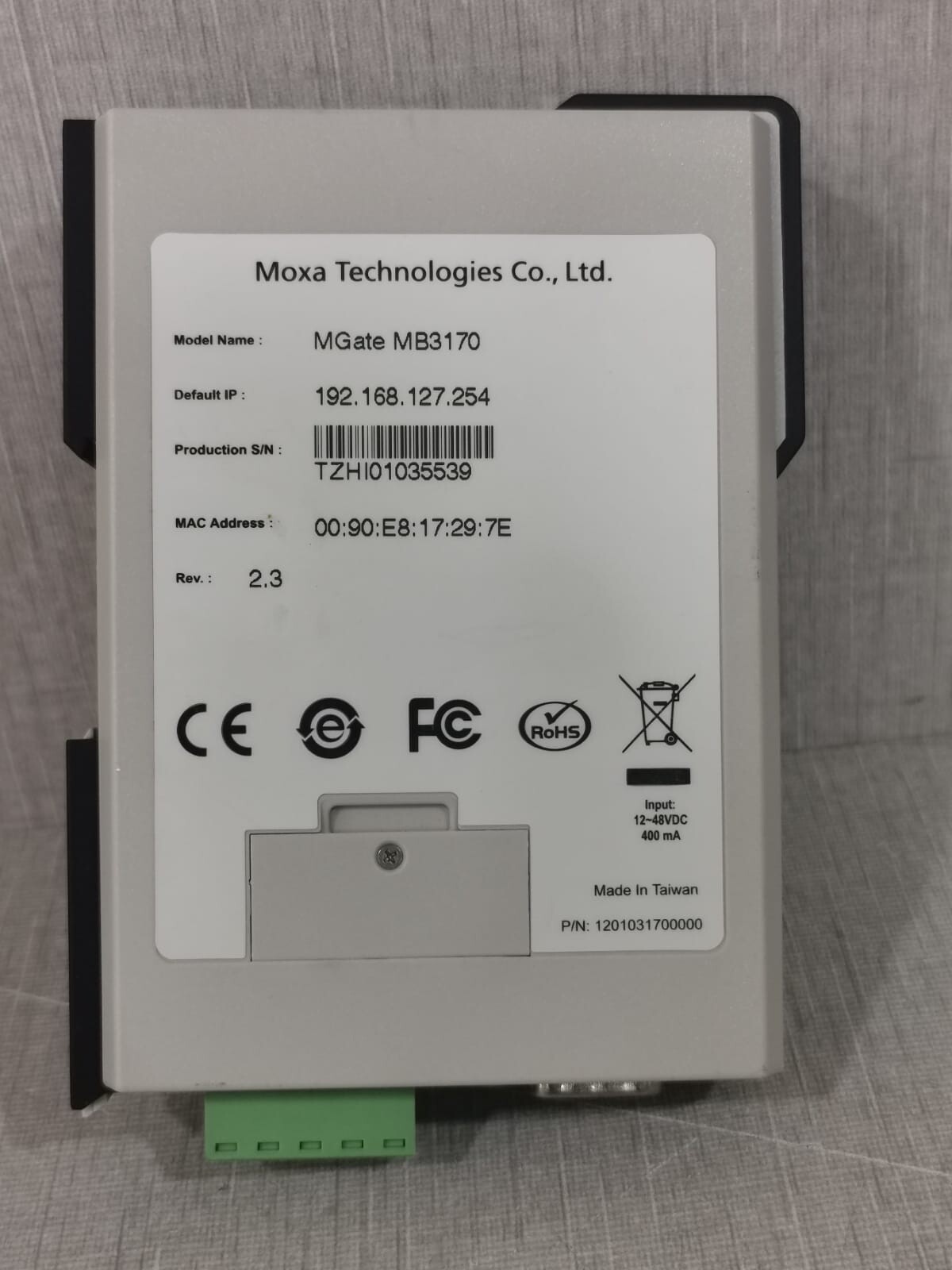 MOXA MGate MB3170 MOXA MGate MB3170 2