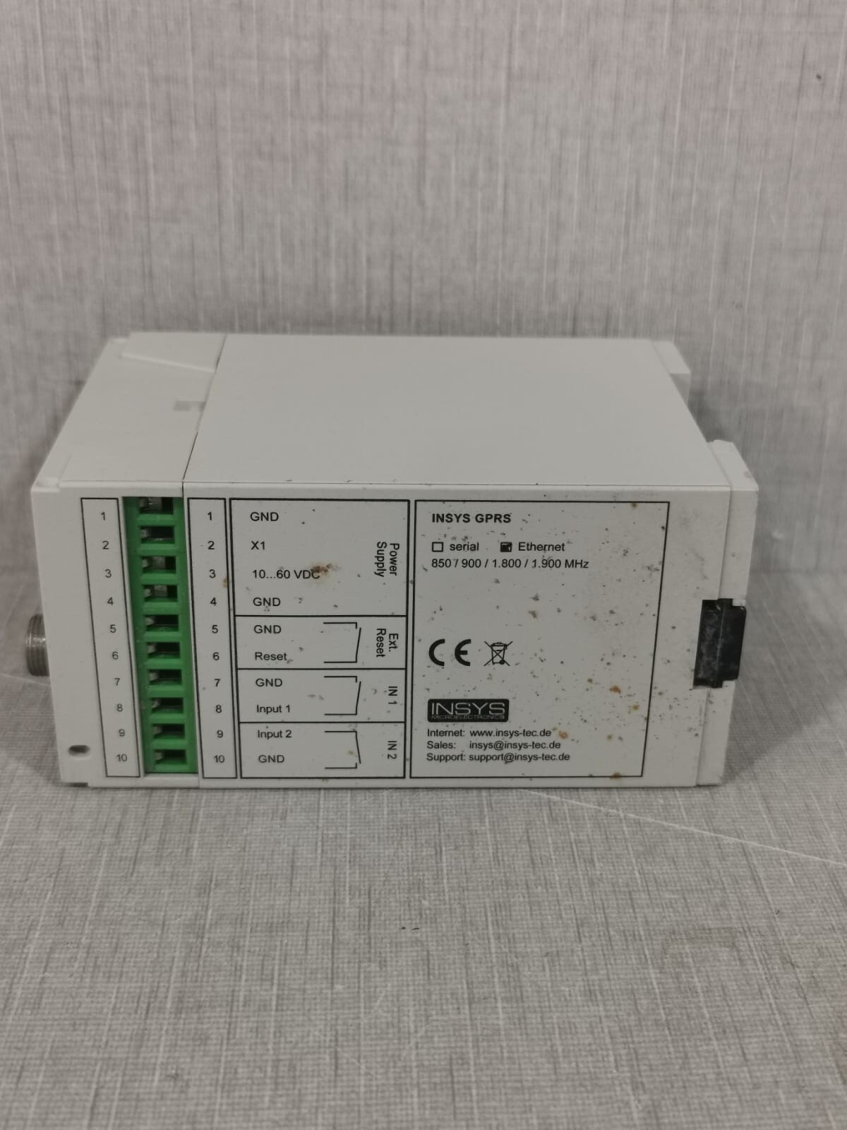 INSYS GPRS Insys GPRS ETHERNET | 10 Base-T | RS 232 2