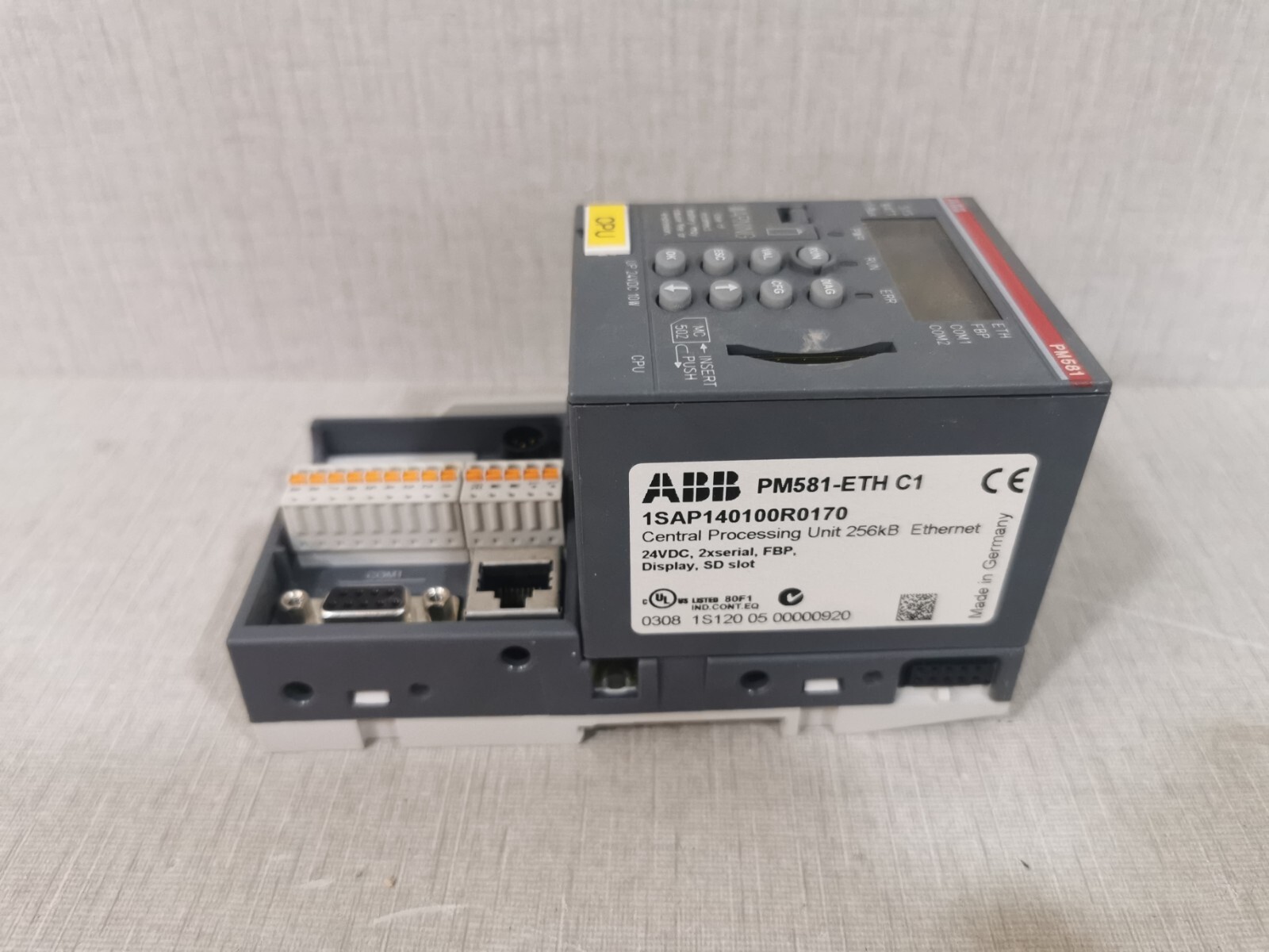 ABB 1SAP140100R0170 ABB PM581-ETH C1 Central Processsing Unit 1SAP140100R0170 4