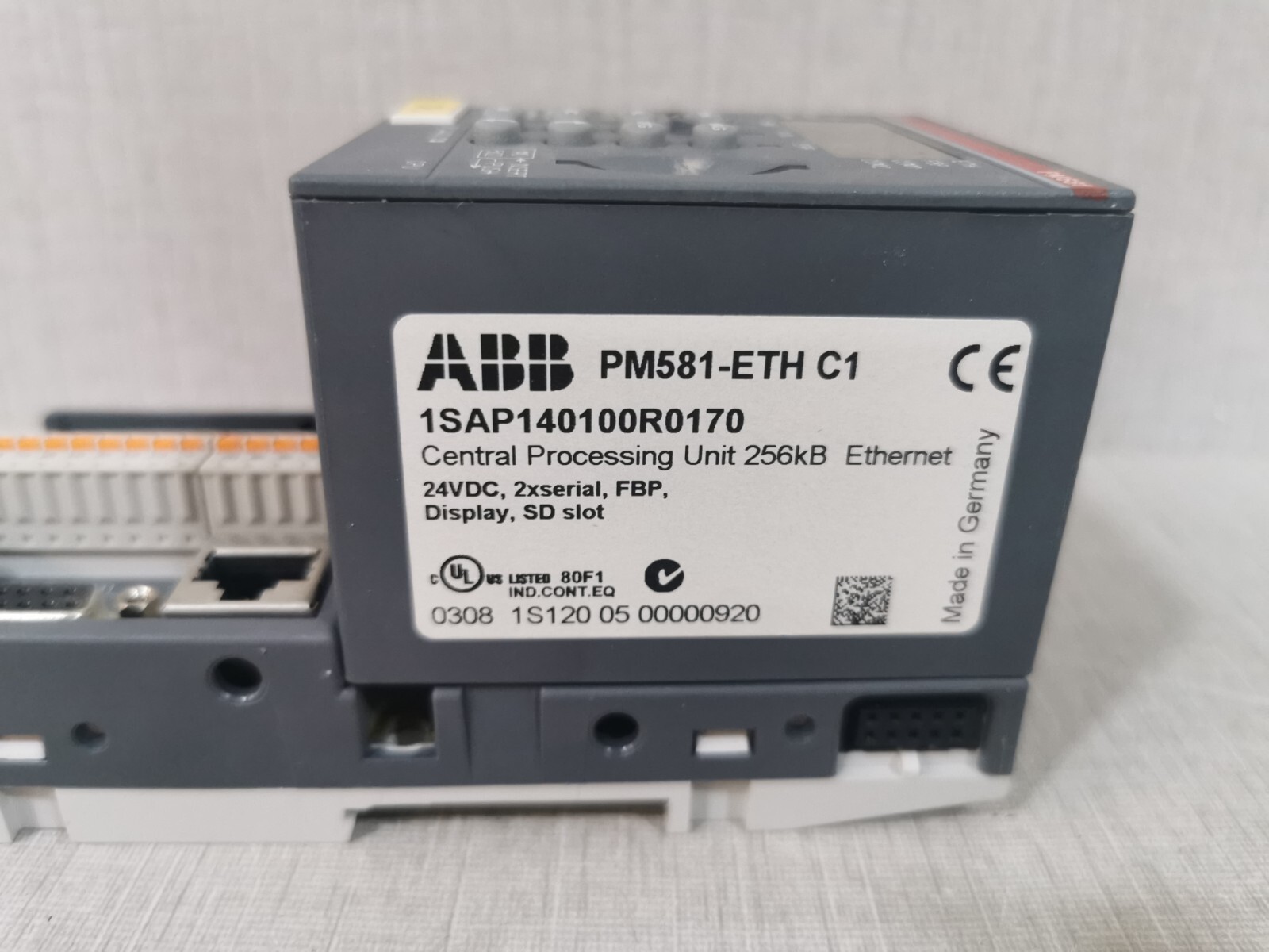 ABB 1SAP140100R0170 ABB PM581-ETH C1 Central Processsing Unit 1SAP140100R0170 5