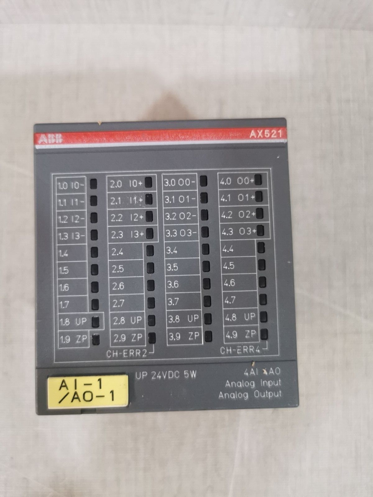 ABB 1SAP250100R0001 with TU515 B1 ABB AX521 B4 Analog Input/Output Module 1SAP250100R0001 with TU515 B1 2