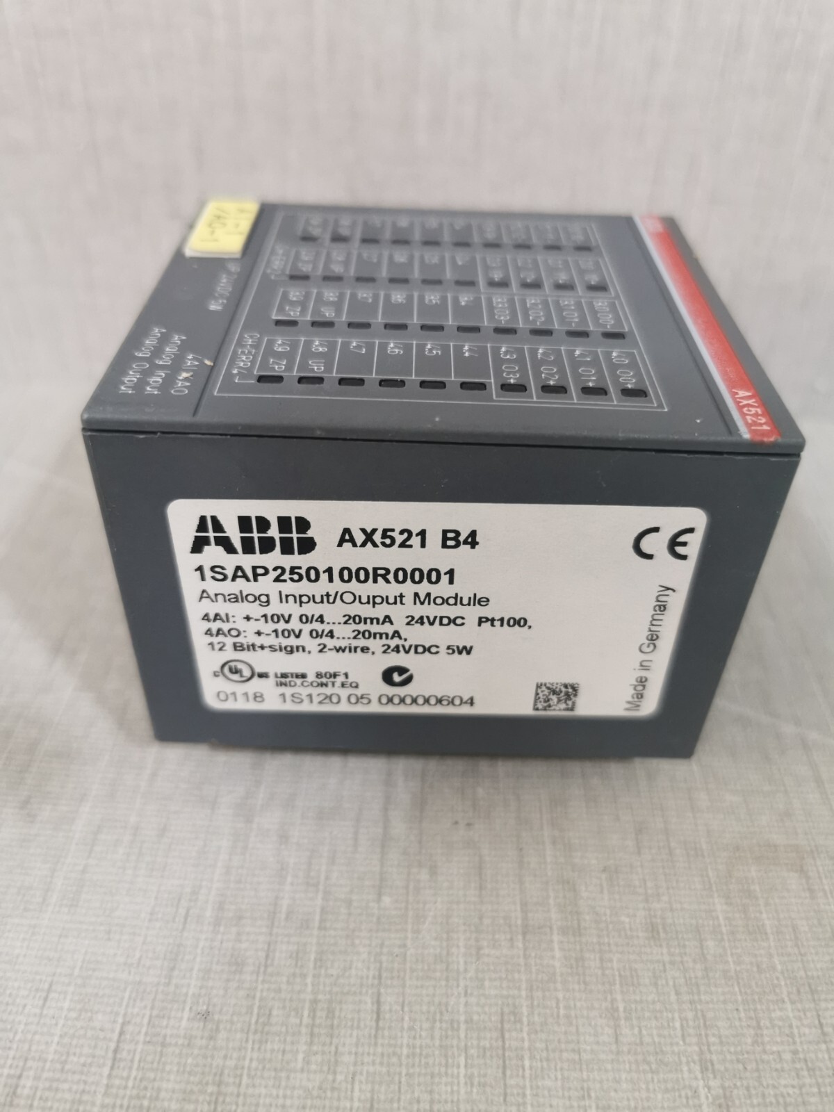 ABB 1SAP250100R0001 with TU515 B1 ABB AX521 B4 Analog Input/Output Module 1SAP250100R0001 with TU515 B1 4