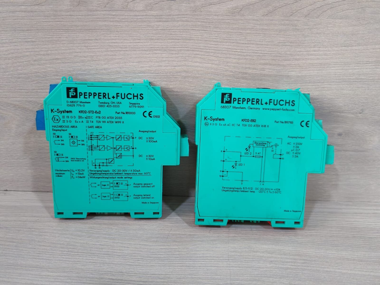 Pepperl+Fuchs KFD2-EB2 PEPPERL+FUCHS KFD2-EB2 P/n: 189783 + PEPPERL+FUCHS KFD2-ST2-Ex2 P/n: 181000 3