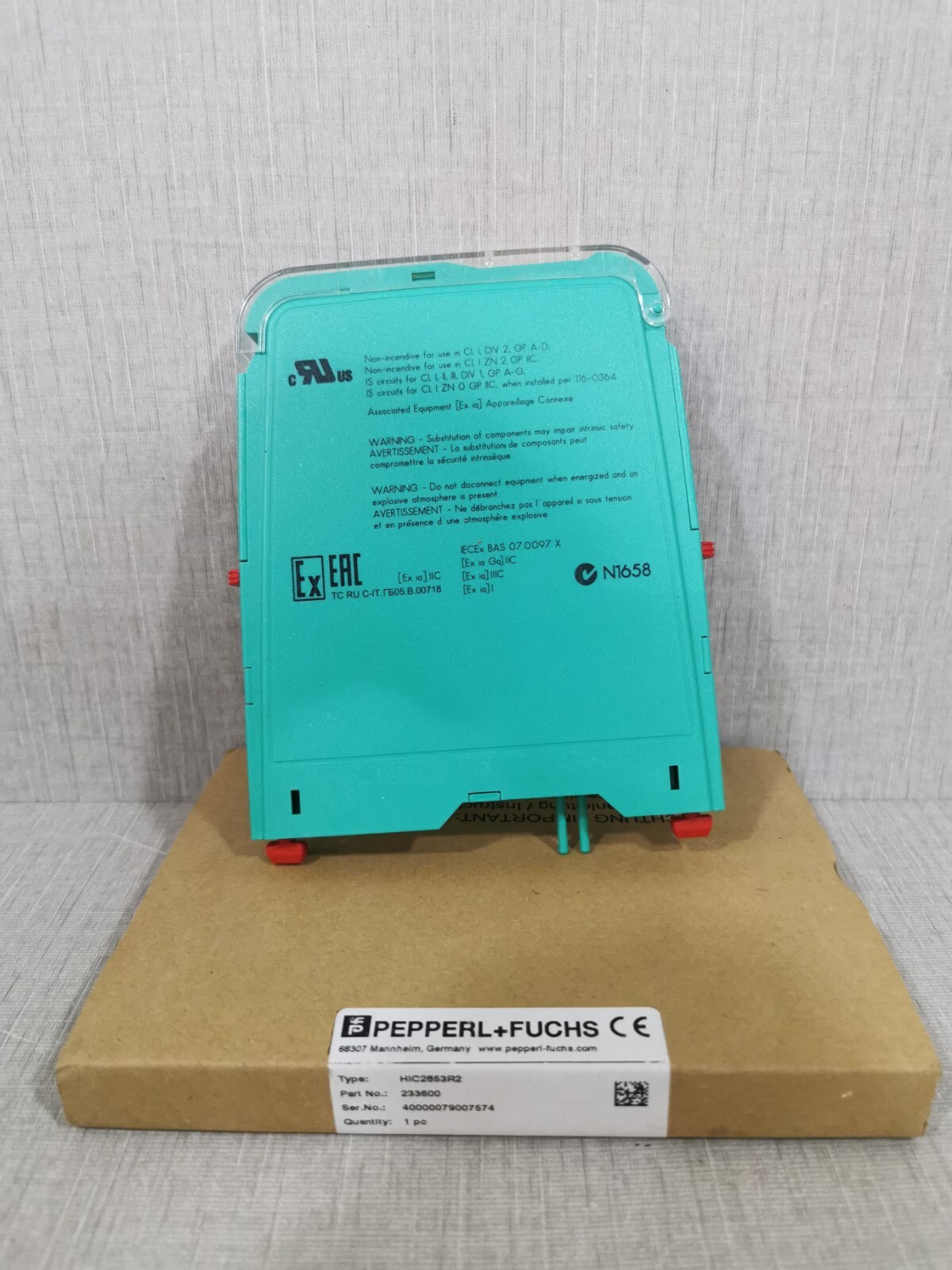 Pepperl+Fuchs HIC2853R2 PEPPERL+FUCHS H-System HiC2853R2 Part No.233600 AMPLIFIER 2