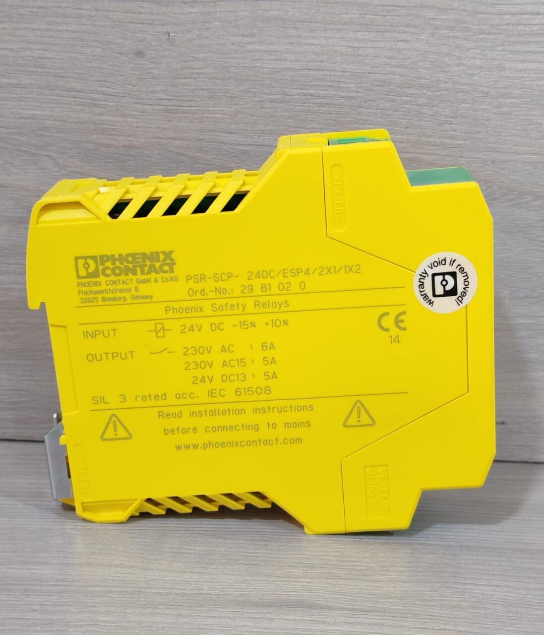 Phoenix Contact SCP-24DC PHOENIX CONTACT PSR-ESP4 SAFETY RELAYS PSR-SCP-24DC/ESP4/2X1/1X2 8