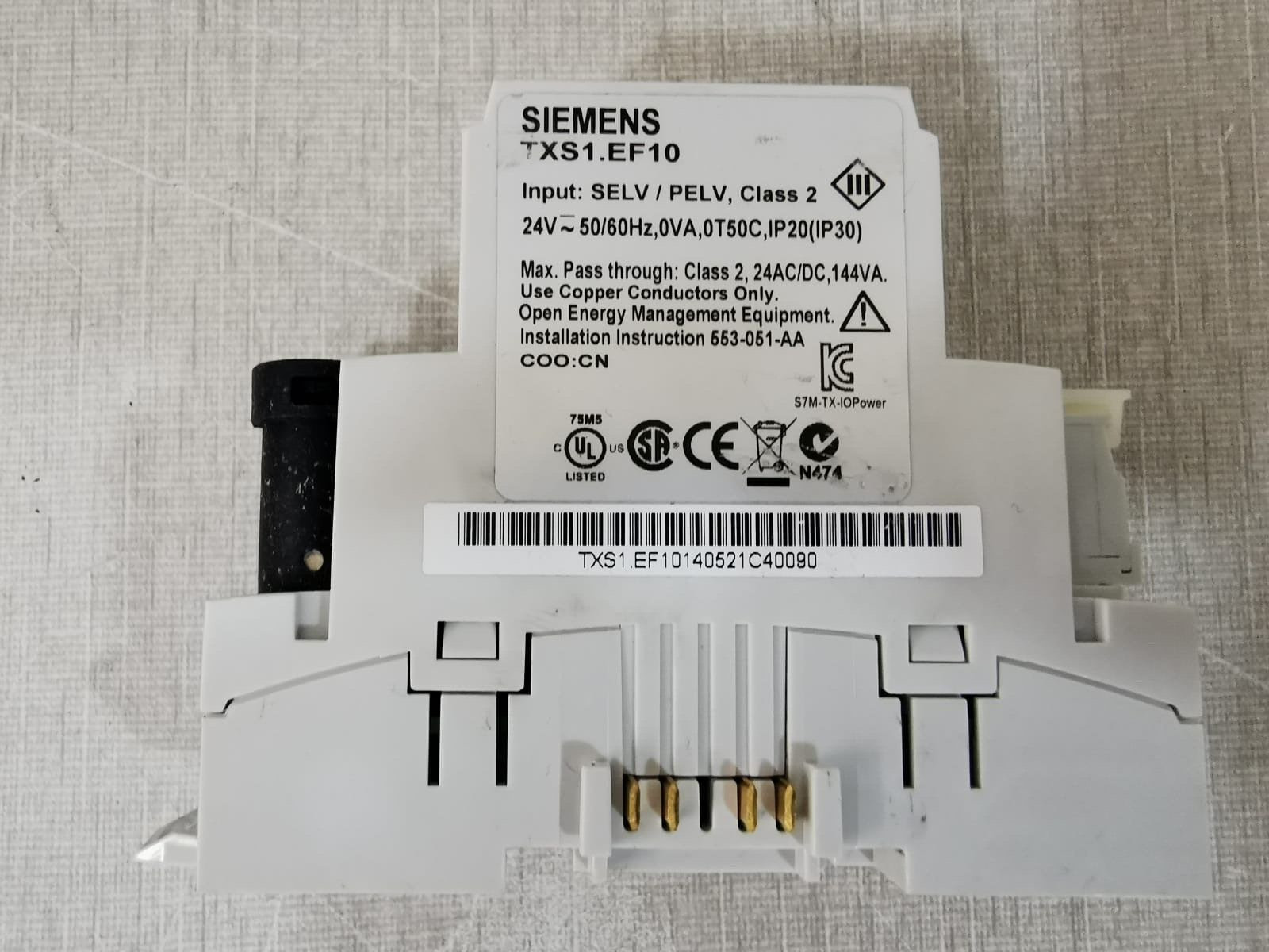 Siemens TXS1.EF10 LOT Siemens TXS1.EF10 Bus Connection Module 24V 5
